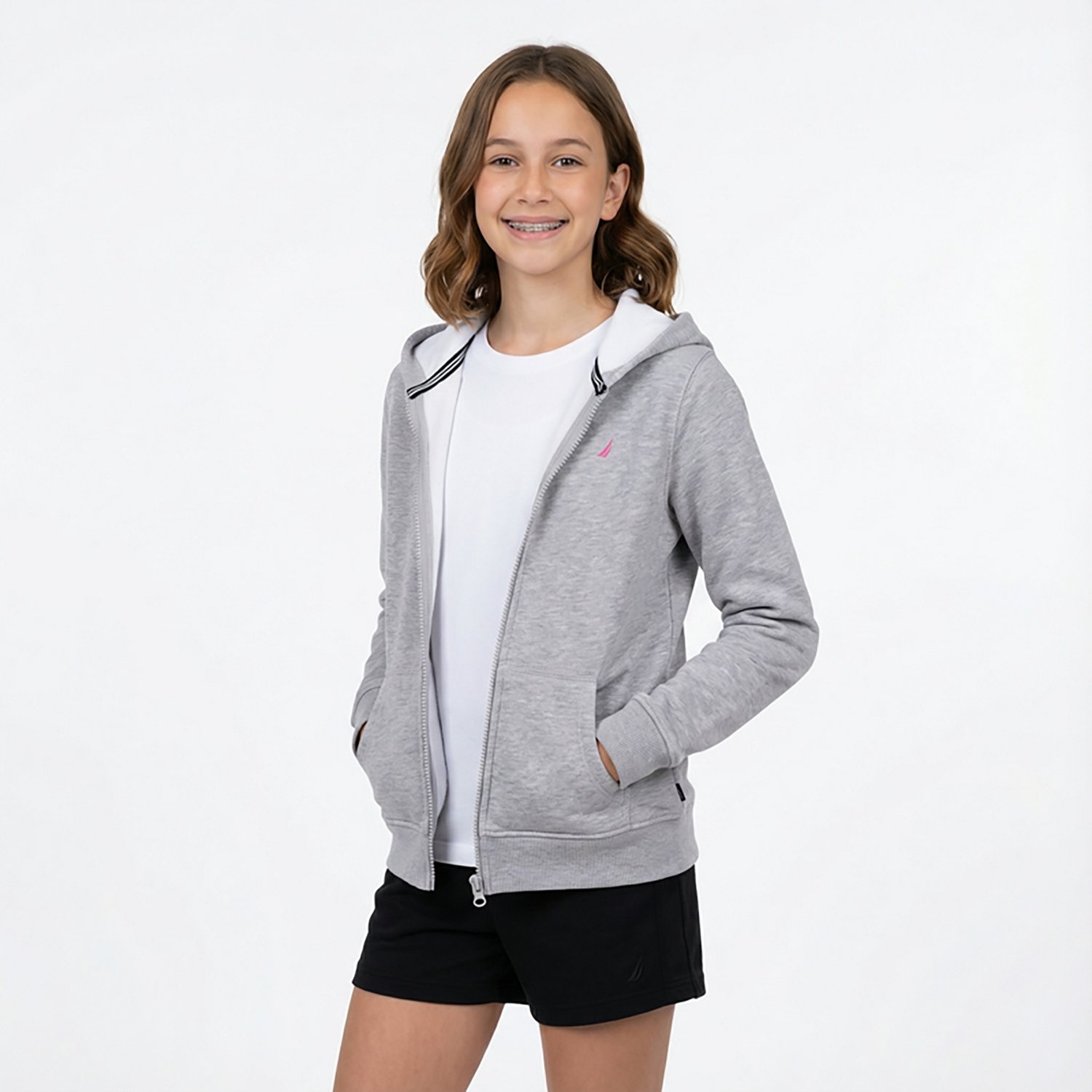 Nautica Girls' 7-16 Fleece FZ Hoodie - view number 2