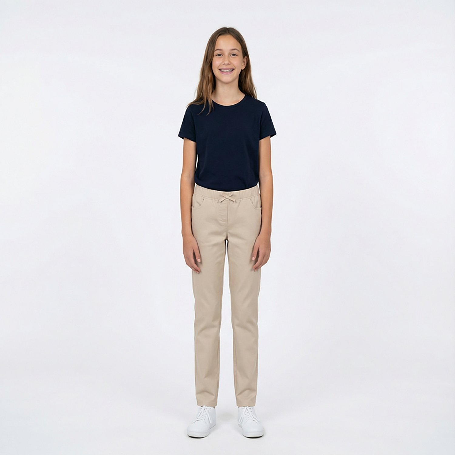 Nautica Girls' 7-16 Knit Waist Skinny Pants