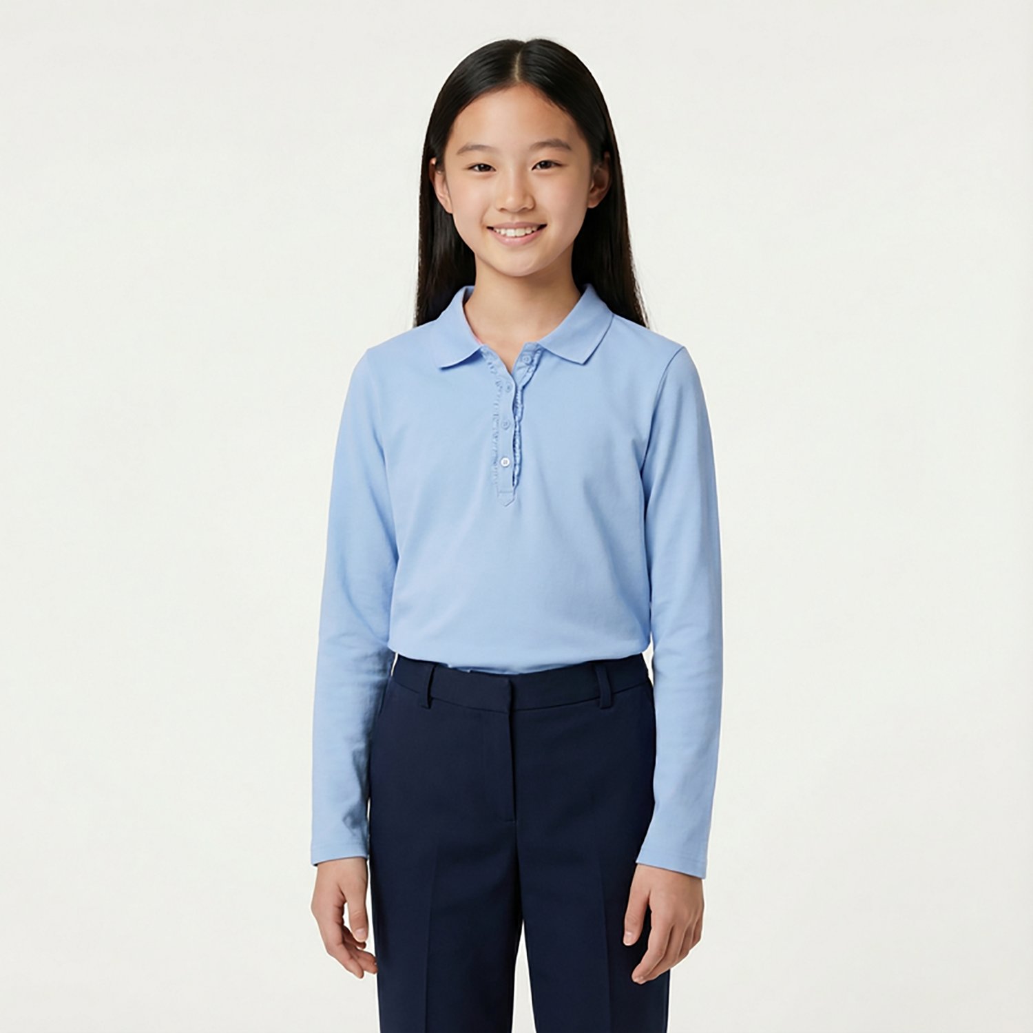 Nautica Girls' 7-16 Long Sleeve Polo - view number 2