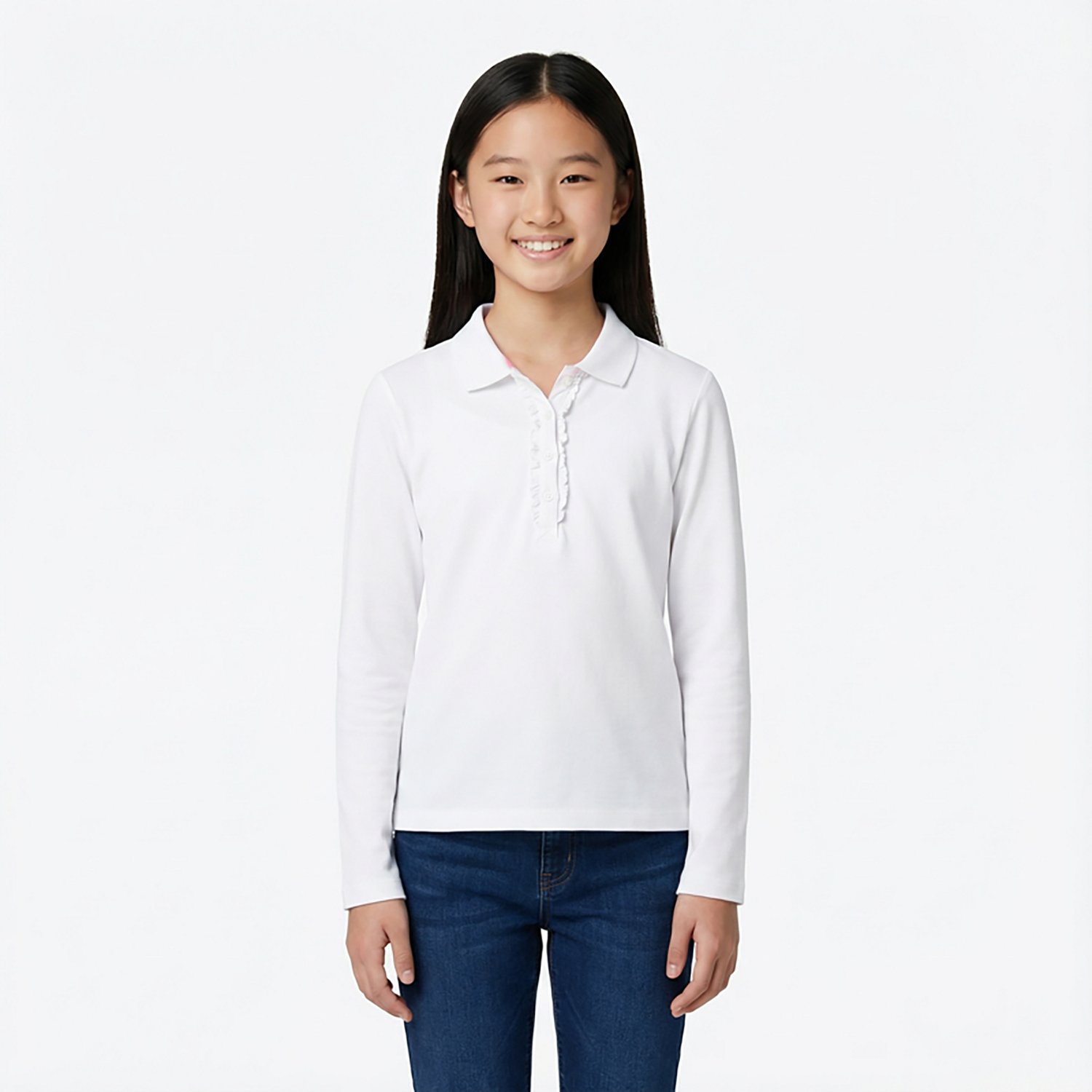 Nautica Girls' 7-16 Long Sleeve Polo - view number 2