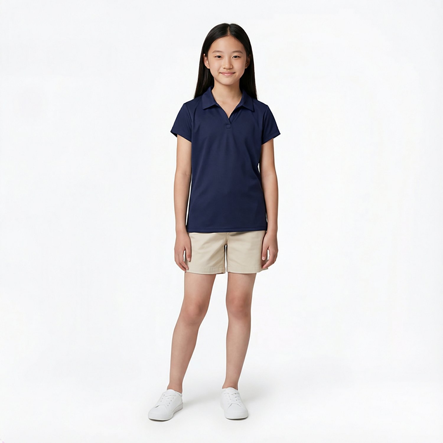 Nautica Girls' 7-16 Performance Knit Polo Shirt