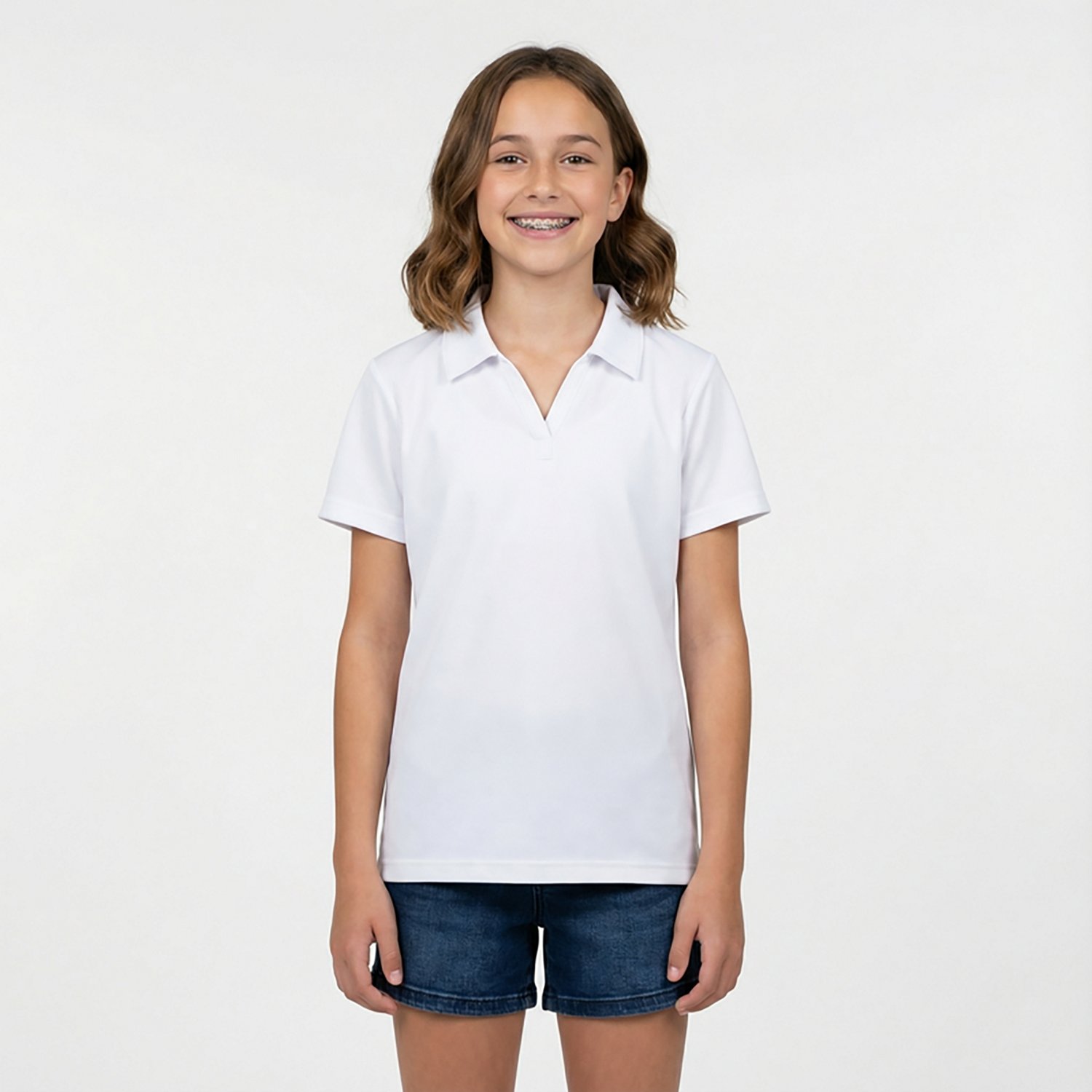 Nautica Girls' 7-16 Performance Knit Polo Shirt - view number 2