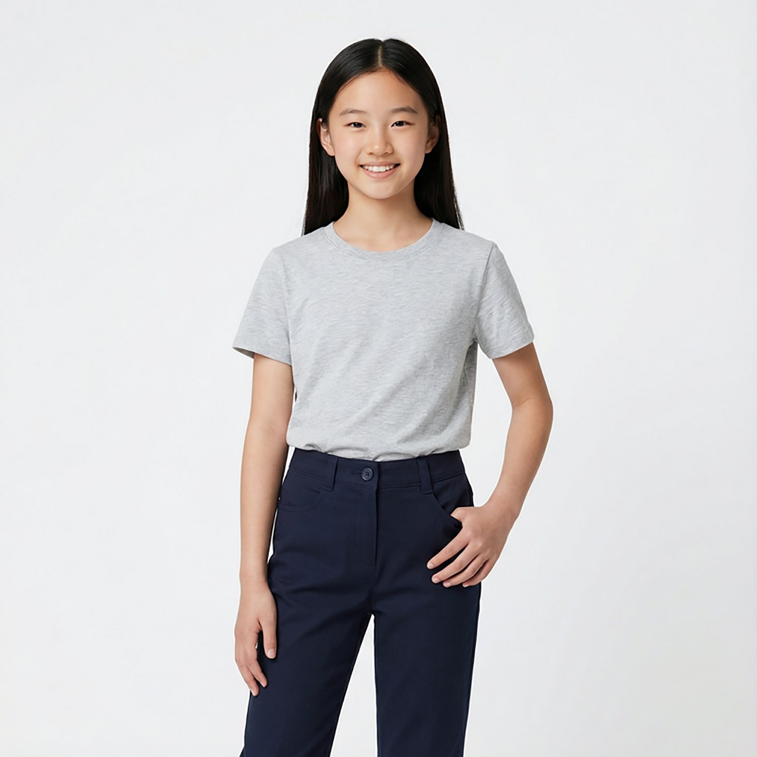 Nautica Girls' 7-16 High-Waisted Bootcut Twill Plus Size Pants - view number 2