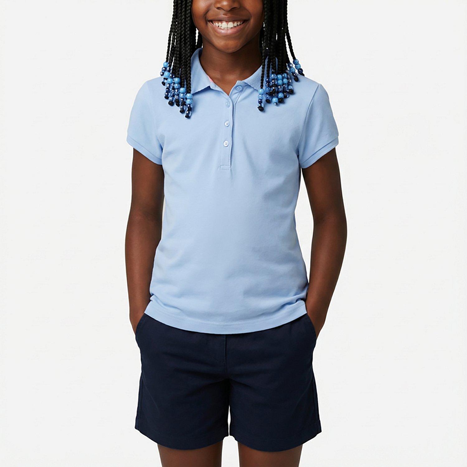 Nautica Girls' Plus Interlock Polo Shirt - view number 2