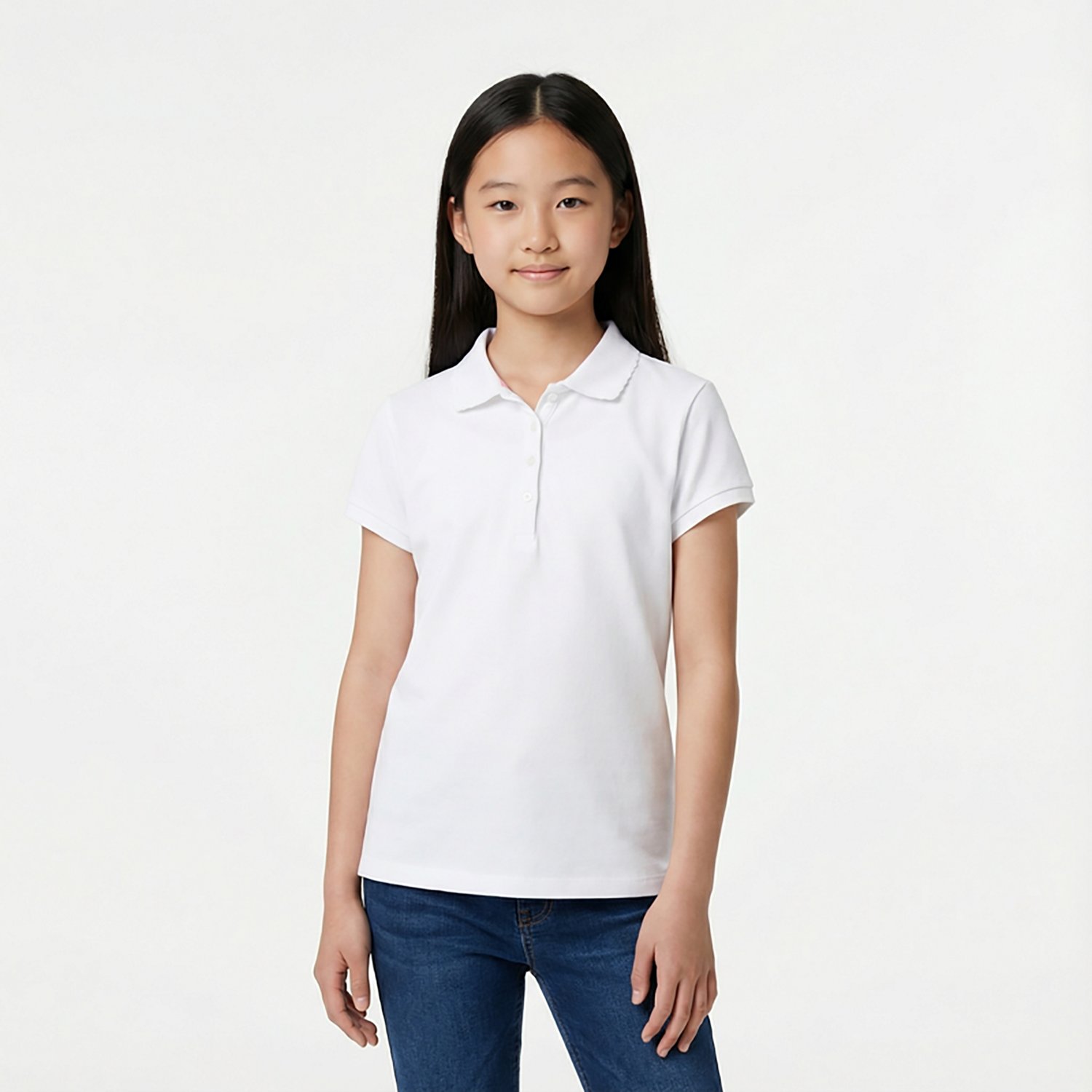 Nautica Girls' Plus Interlock Polo Shirt - view number 2