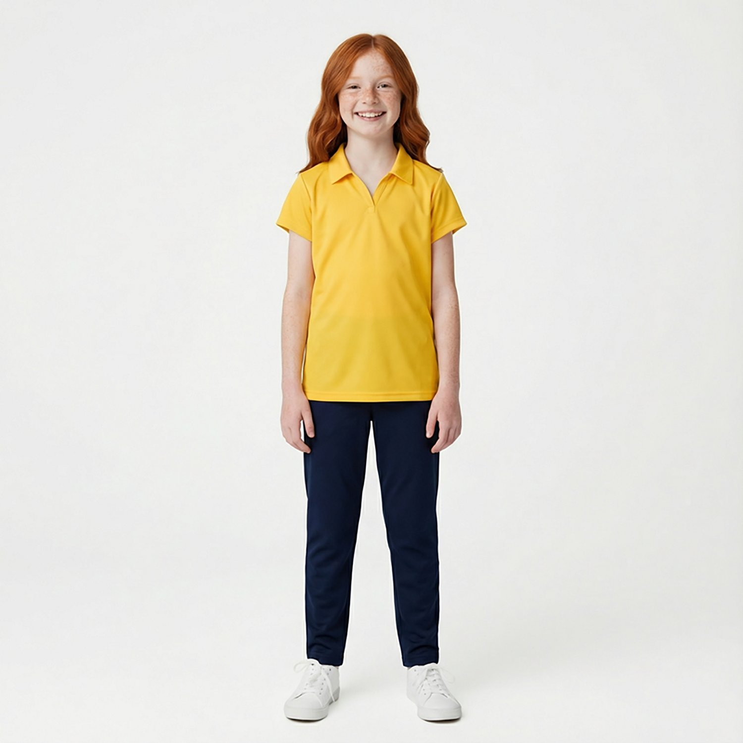 Nautica Girls' Plus Performance Knit Polo Shirt