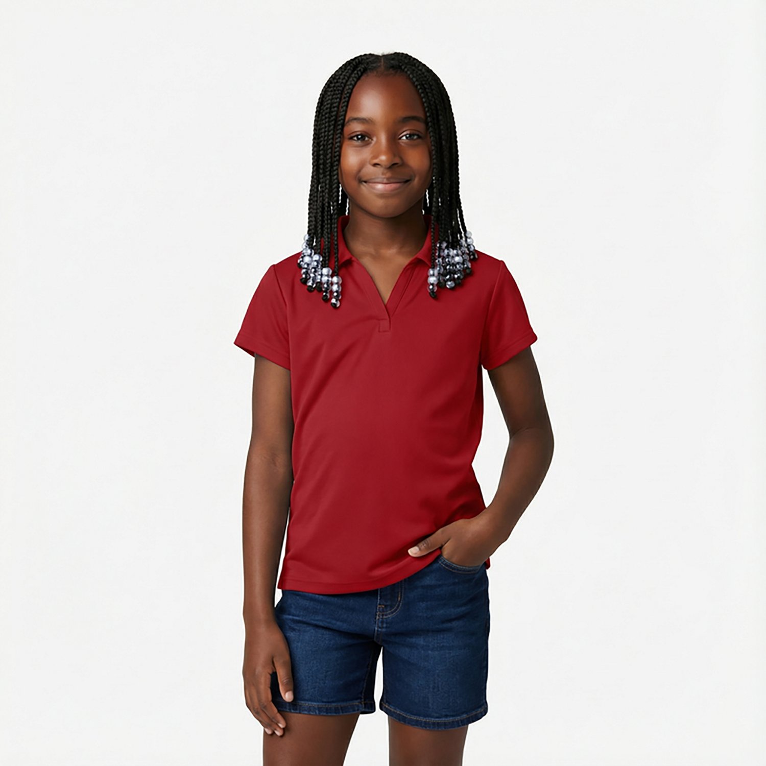 Nautica Girls' Plus Performance Knit Polo Shirt - view number 2
