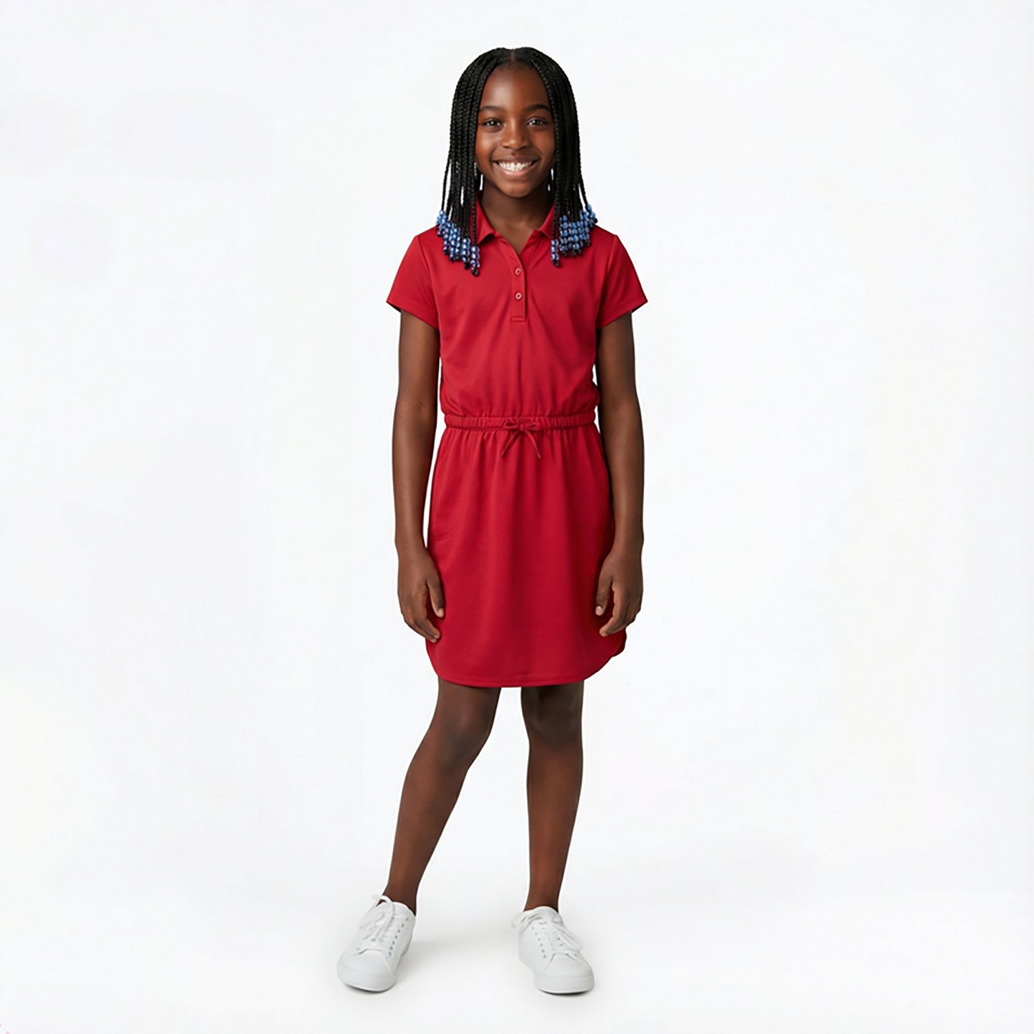 Nautica Girls' Performance Short Sleeve Plus Size Dress