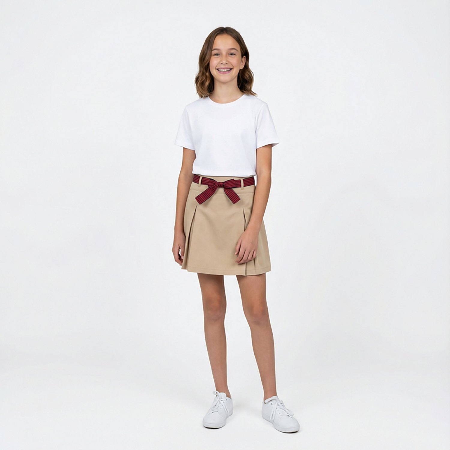 Nautica Girls' Plus Pleated Scooter Skort