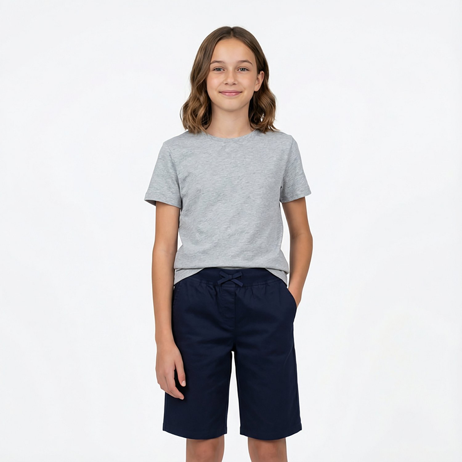 Nautica Girls' Pull On Skinny Bermuda Plus Size Shorts - view number 2
