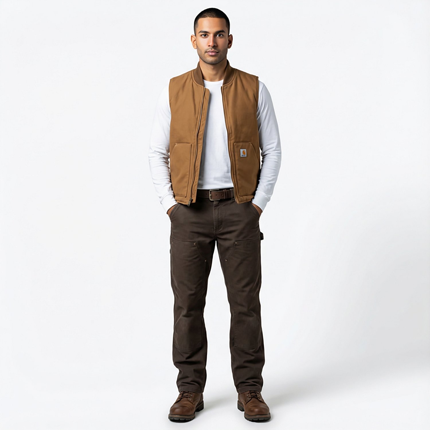 Carhartt Men's Relaxed Fit Washed Duck Sherpa-Lined Vest