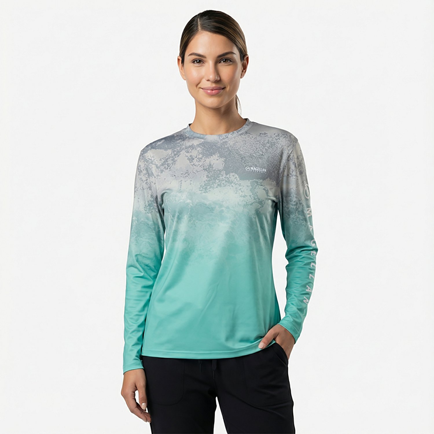 Magellan Outdoors Women's Caddo Lake RTX Ombre Long Sleeve T-shirt                                                               - view number 2
