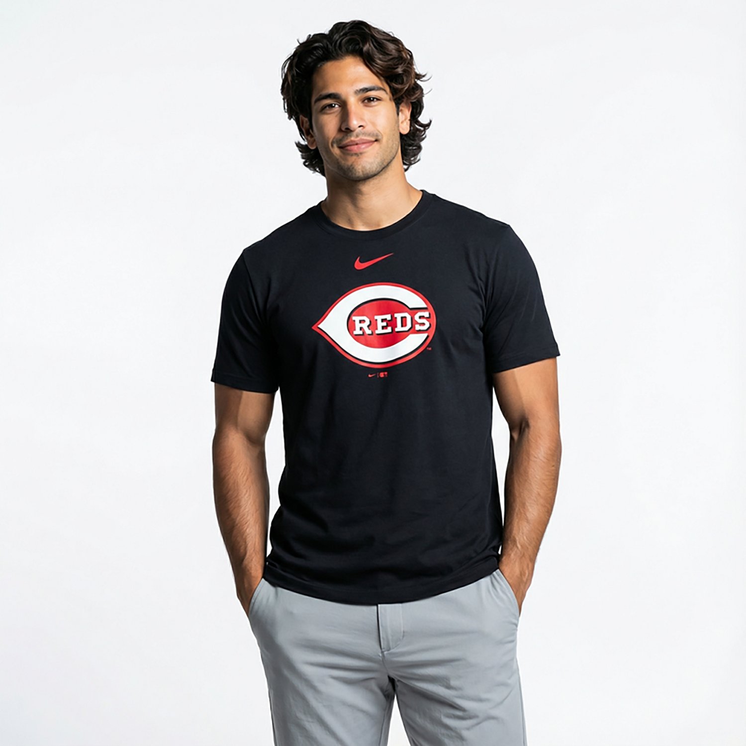 Nike Men's Reds Large Logo T-shirt                                                                                               - view number 2