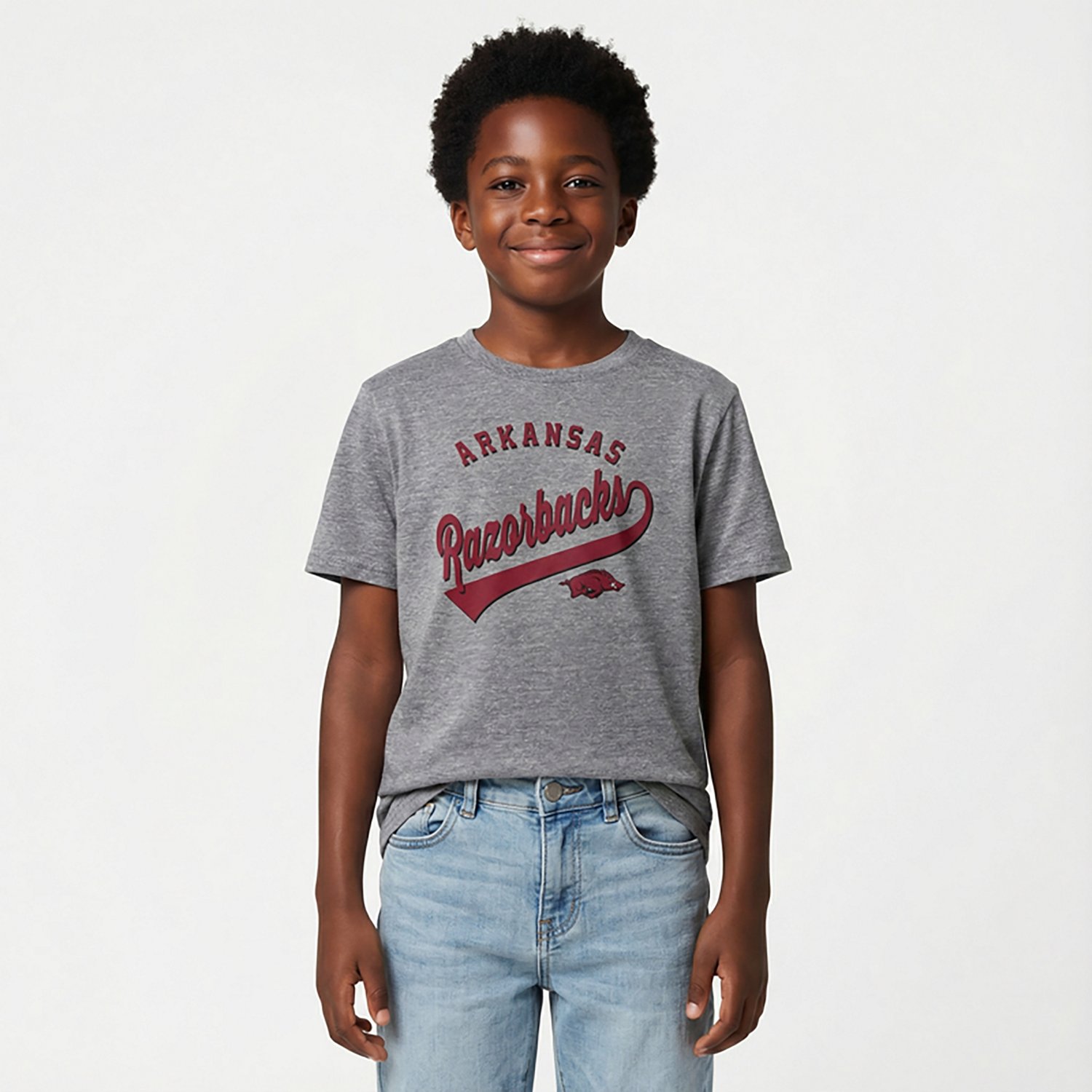 Outerstuff Youth Arkansas Razorbacks Classic Tri-blend Short Sleeve T-shirt                                                      - view number 2
