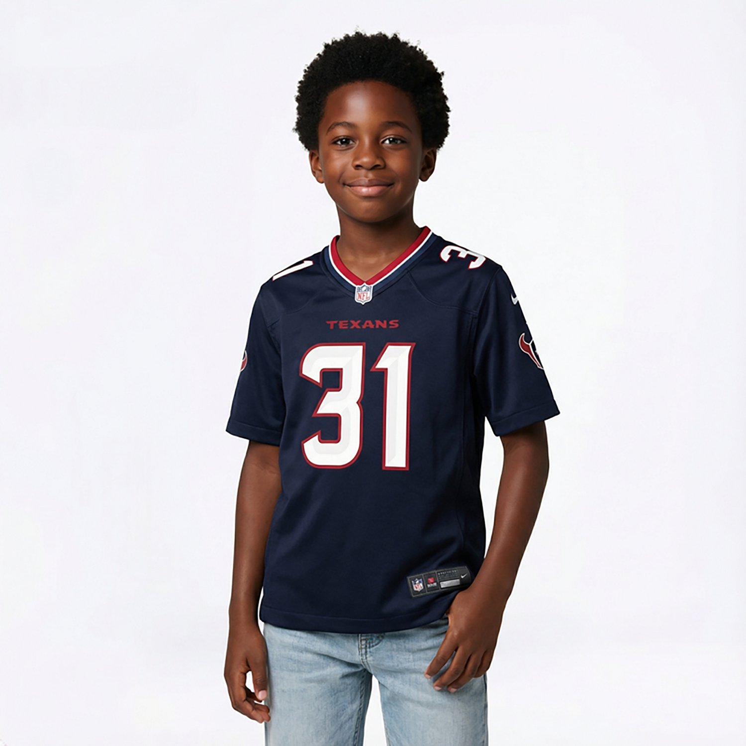 Nike Boys' Houston Texans Dameon Pierce #31 Home Game Player Jersey