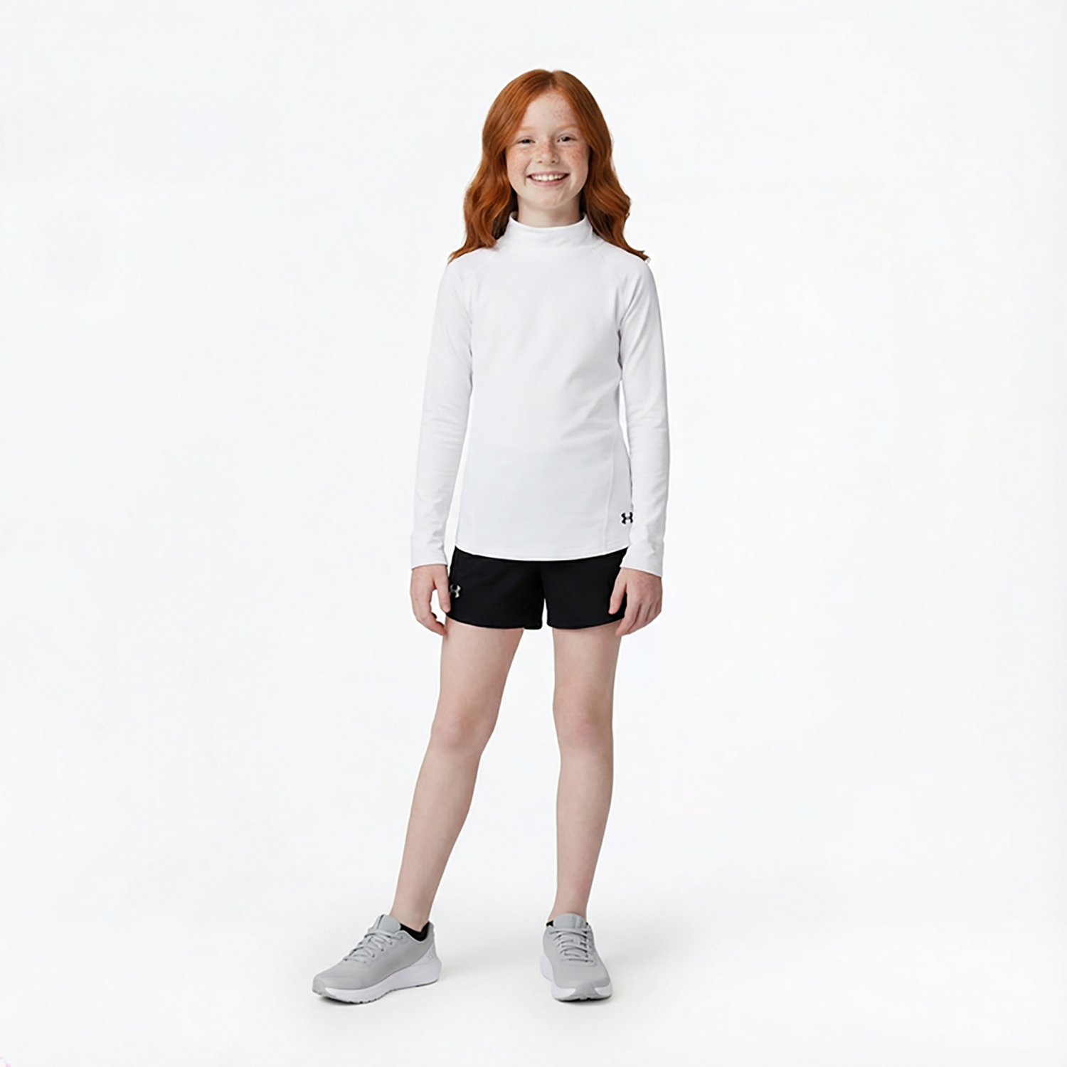 Under Armour Girls' ColdGear Long Sleeve Mock Neck Shirt