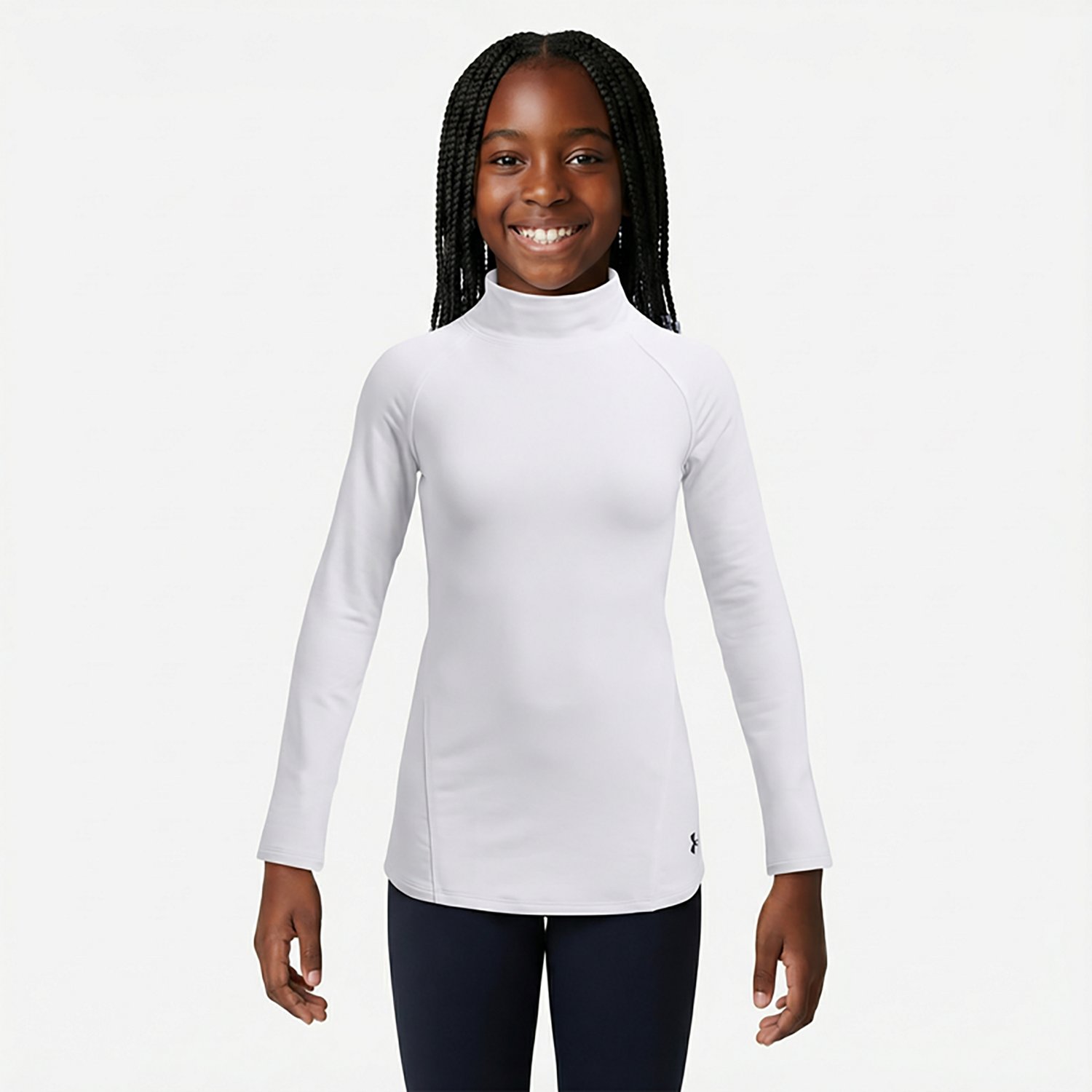 Under Armour Girls' ColdGear Long Sleeve Mock Neck Shirt - view number 2