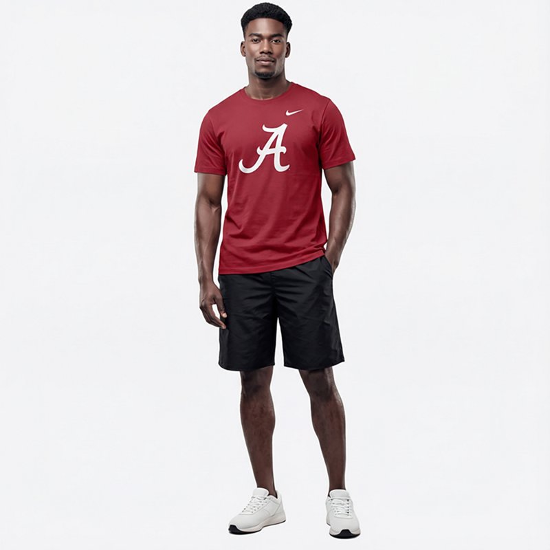 Nike Men's Alabama Crimson Tide Crimson Core Cotton Logo T-Shirt, XXL, Red