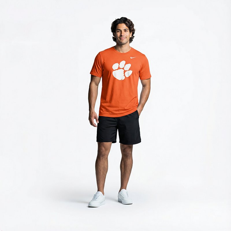 Nike Men's Clemson Tigers Orange Core Cotton Logo T-Shirt, Medium