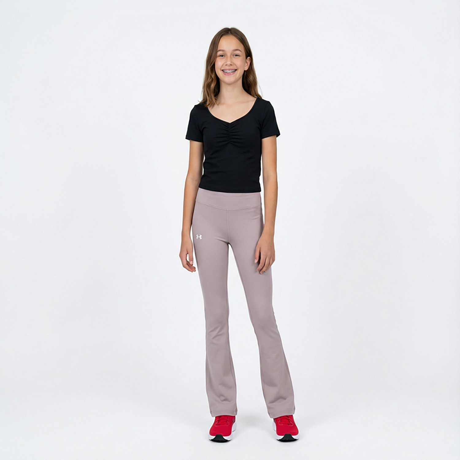 Under Armour Girls' Motion Solid Ankle Crop Legging