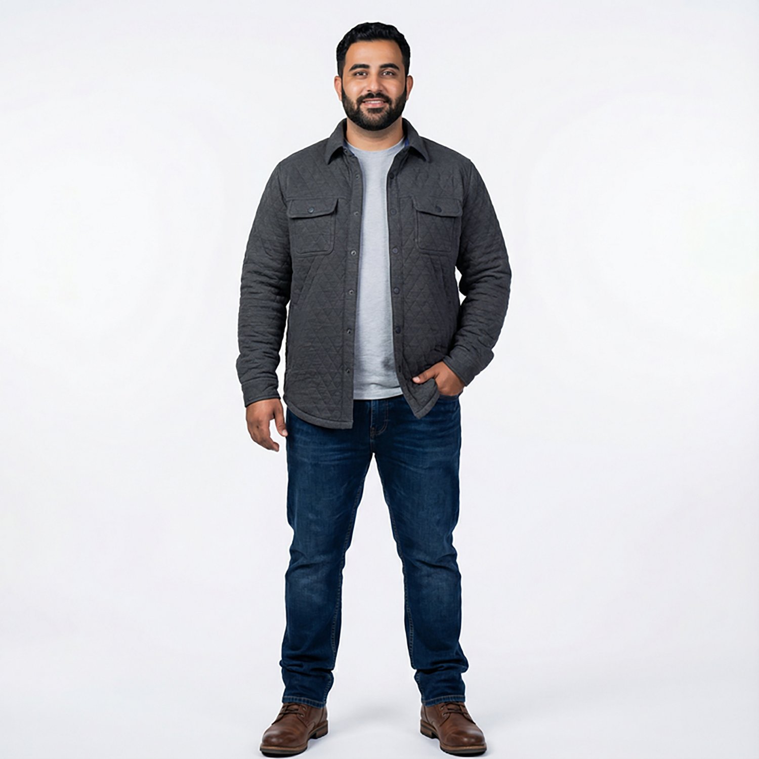 Magellan Men's Campfire Quilted Long Sleeve T-shirt