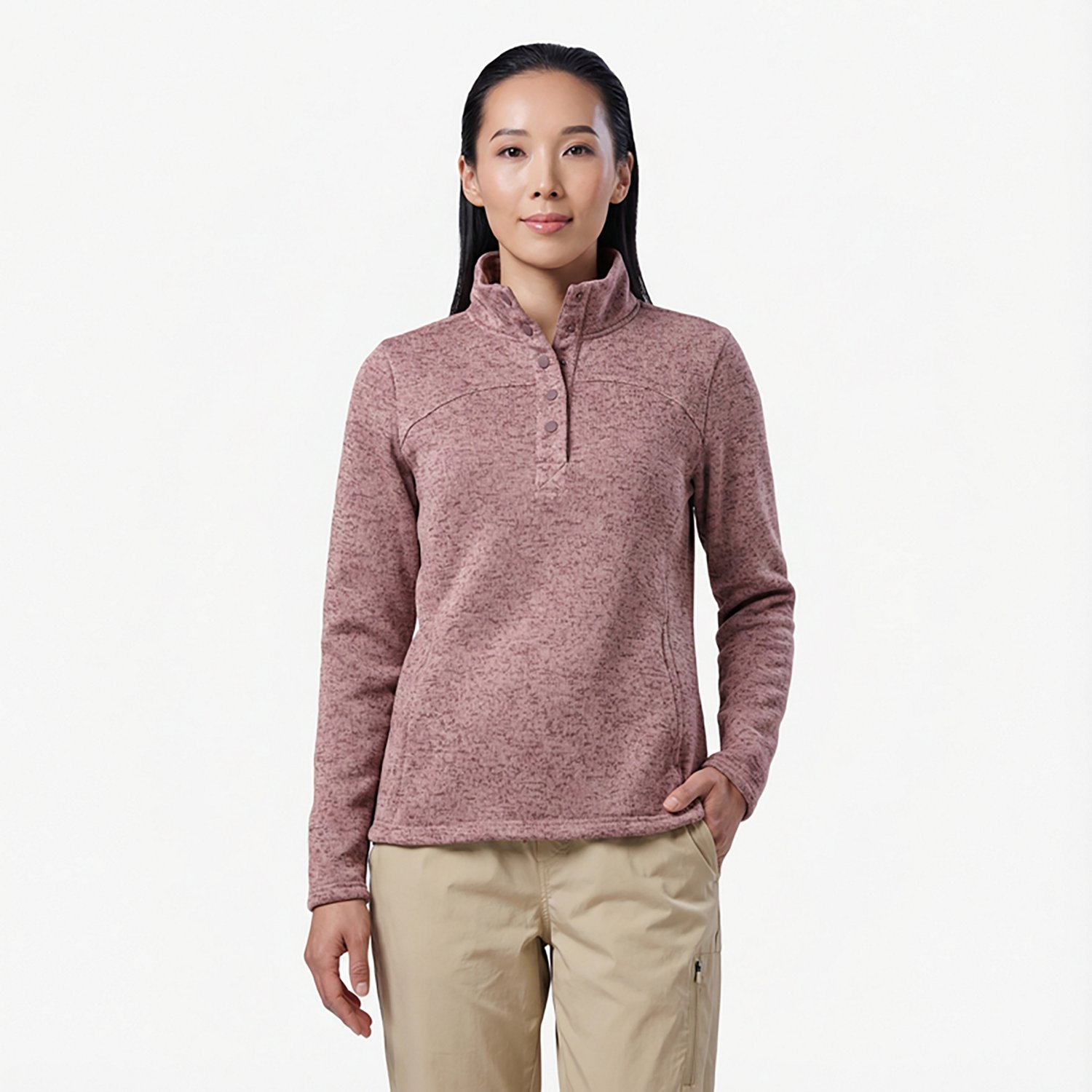 Magellan Outdoors Women's Campfire 1/4 Snap Sweater Fleece - view number 2