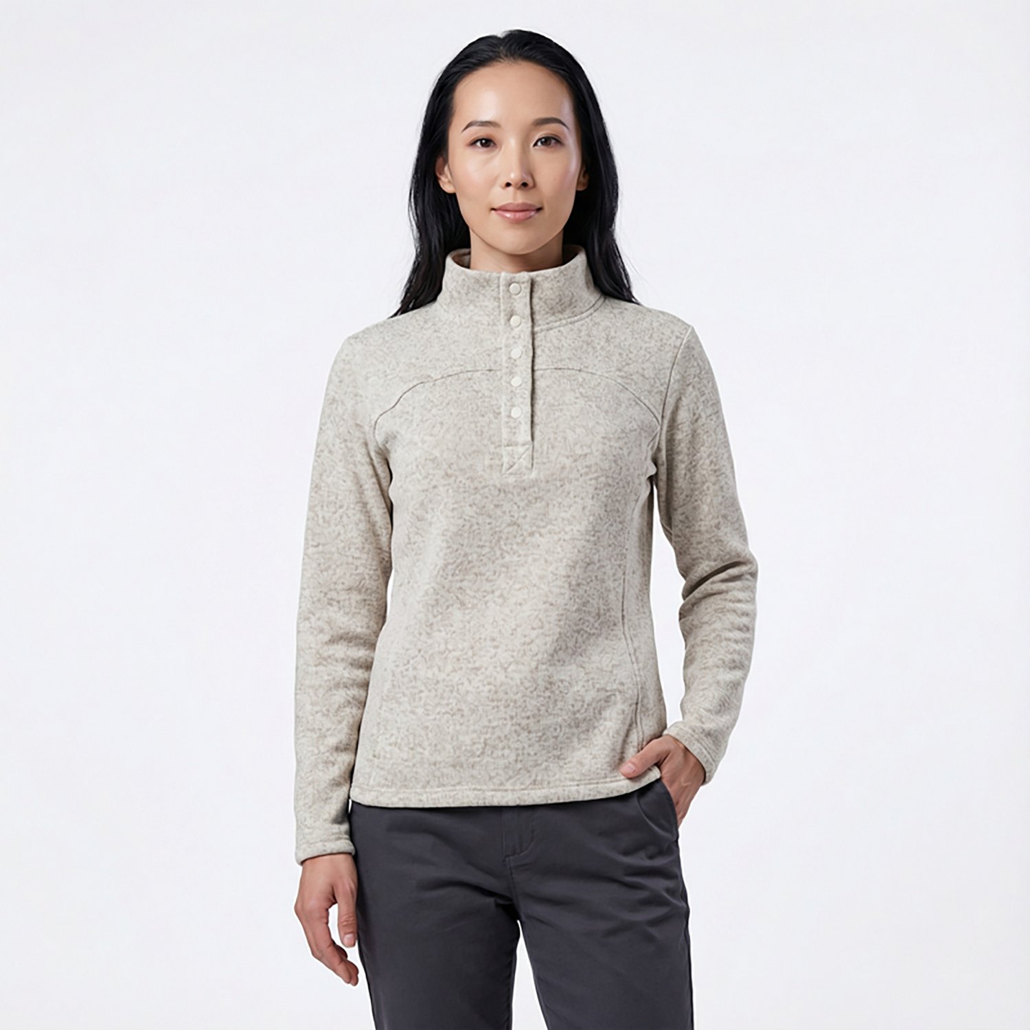 Magellan Outdoors Women's Campfire 1/4 Snap Sweater Fleece - view number 2