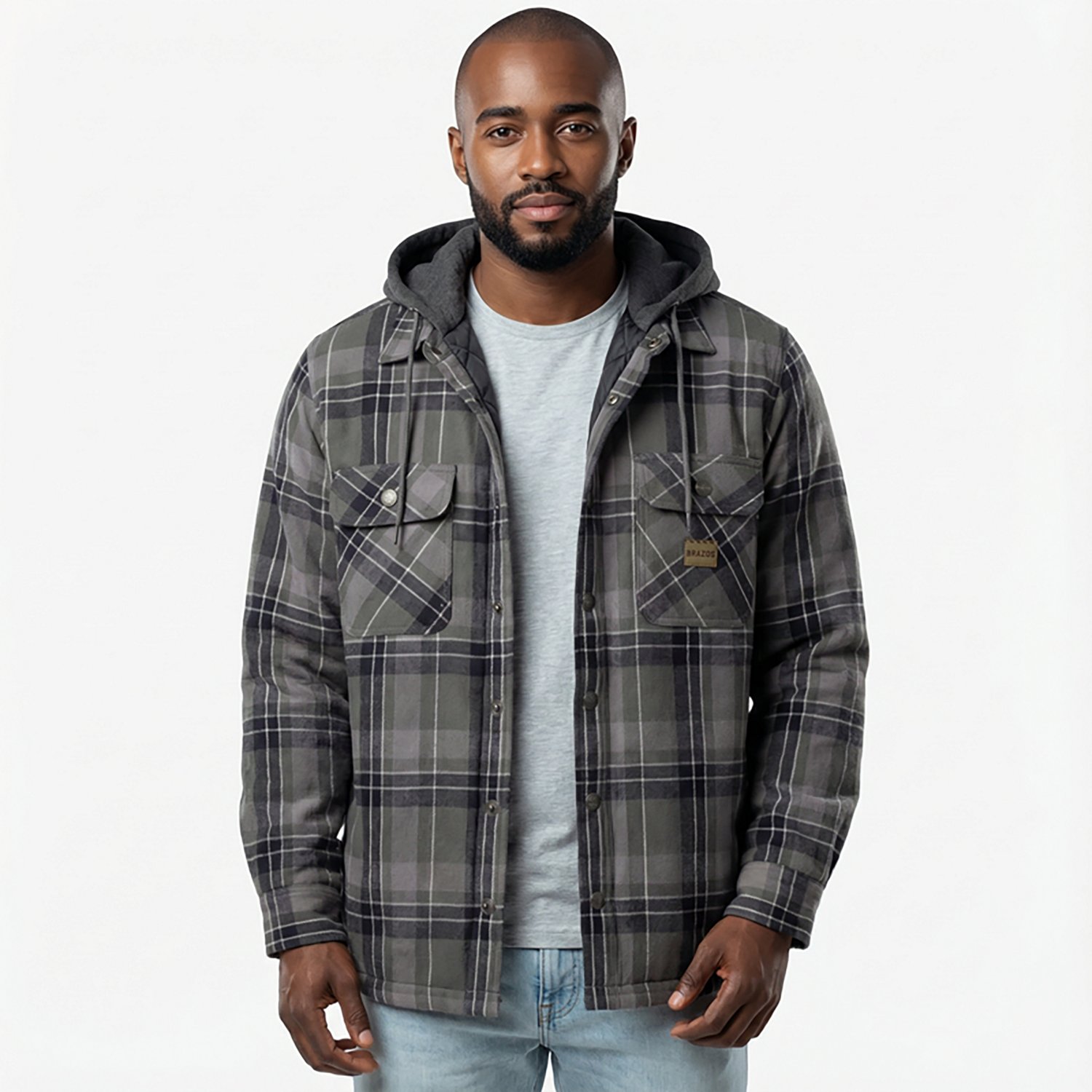 Brazos Men's Blacksmith Insulated Hooded Jacket - view number 2