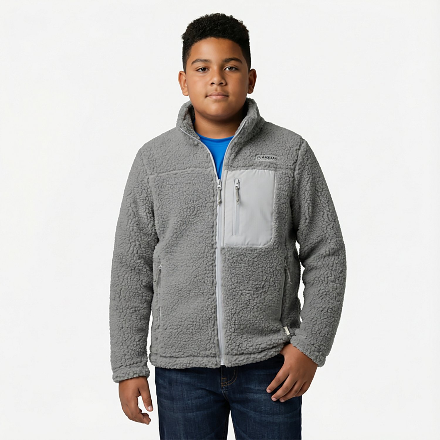 Magellan Outdoors Boys' Campfire Rugged Sherpa Fleece Jacket                                                                     - view number 2