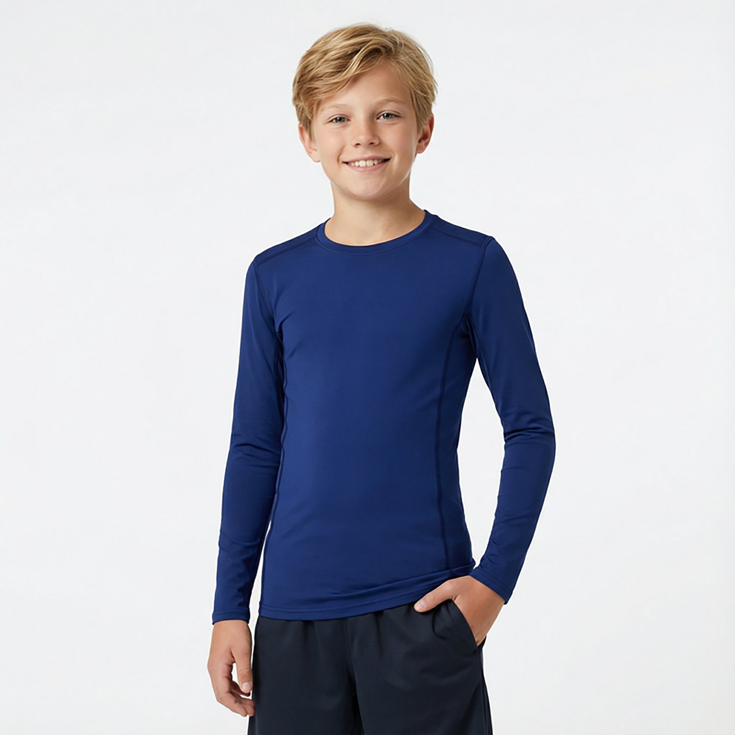 BCG Boys' Sport Compression Solid Longsleeve Top - view number 2