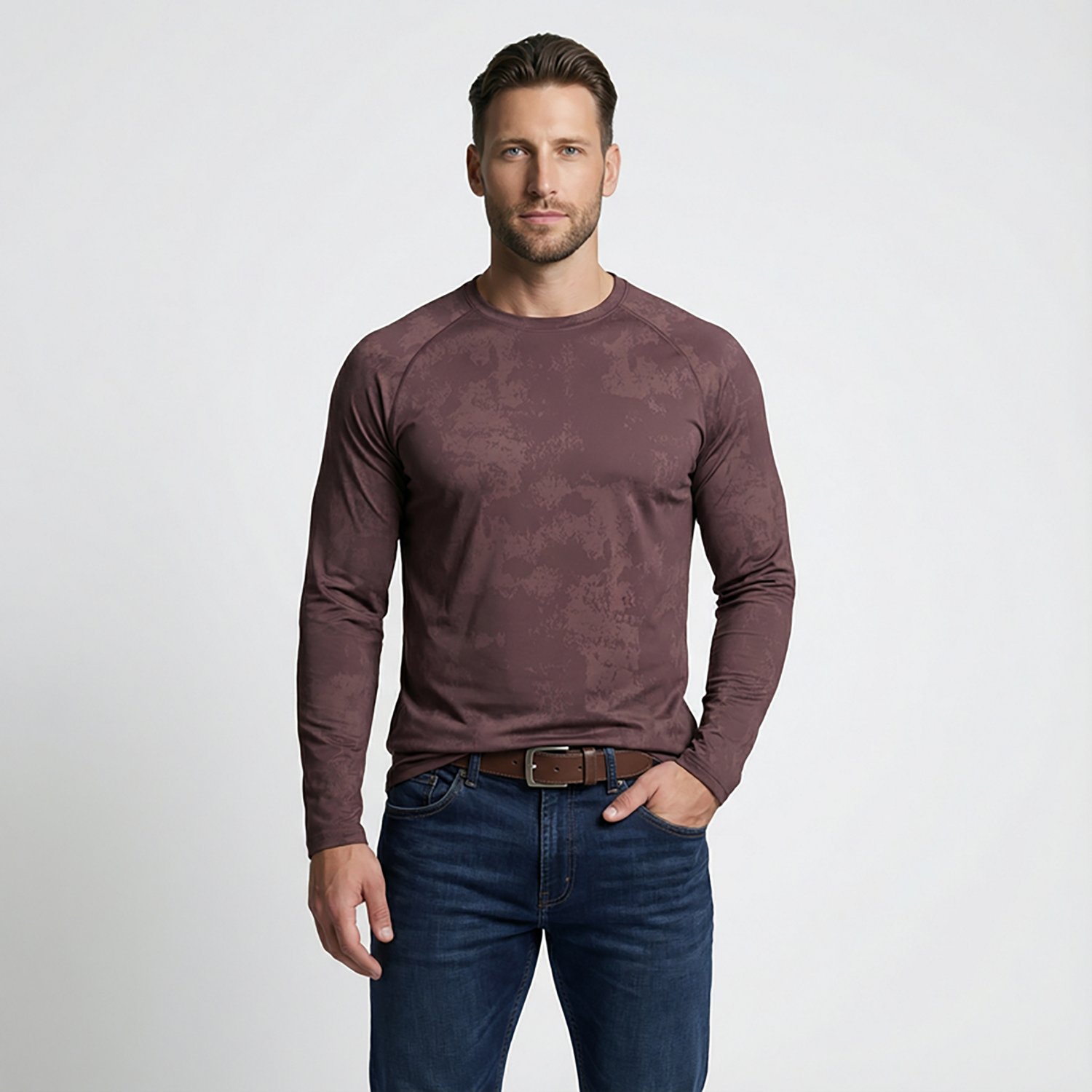 BCG Men's Jacquard Long Sleeve Tee                                                                                               - view number 2