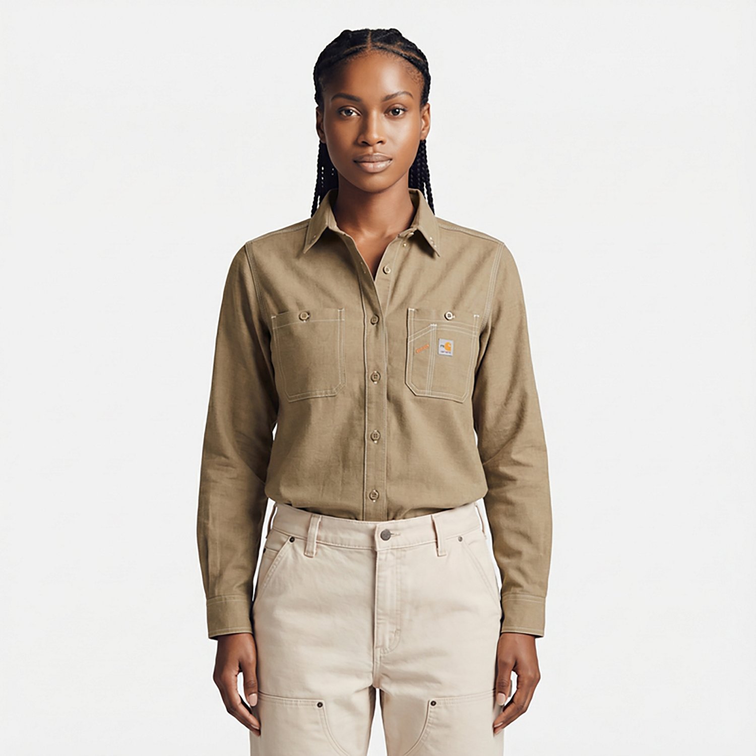Carhartt Women's Flame Resistant Force Relaxed Fit Long Sleeve Shirt - view number 2