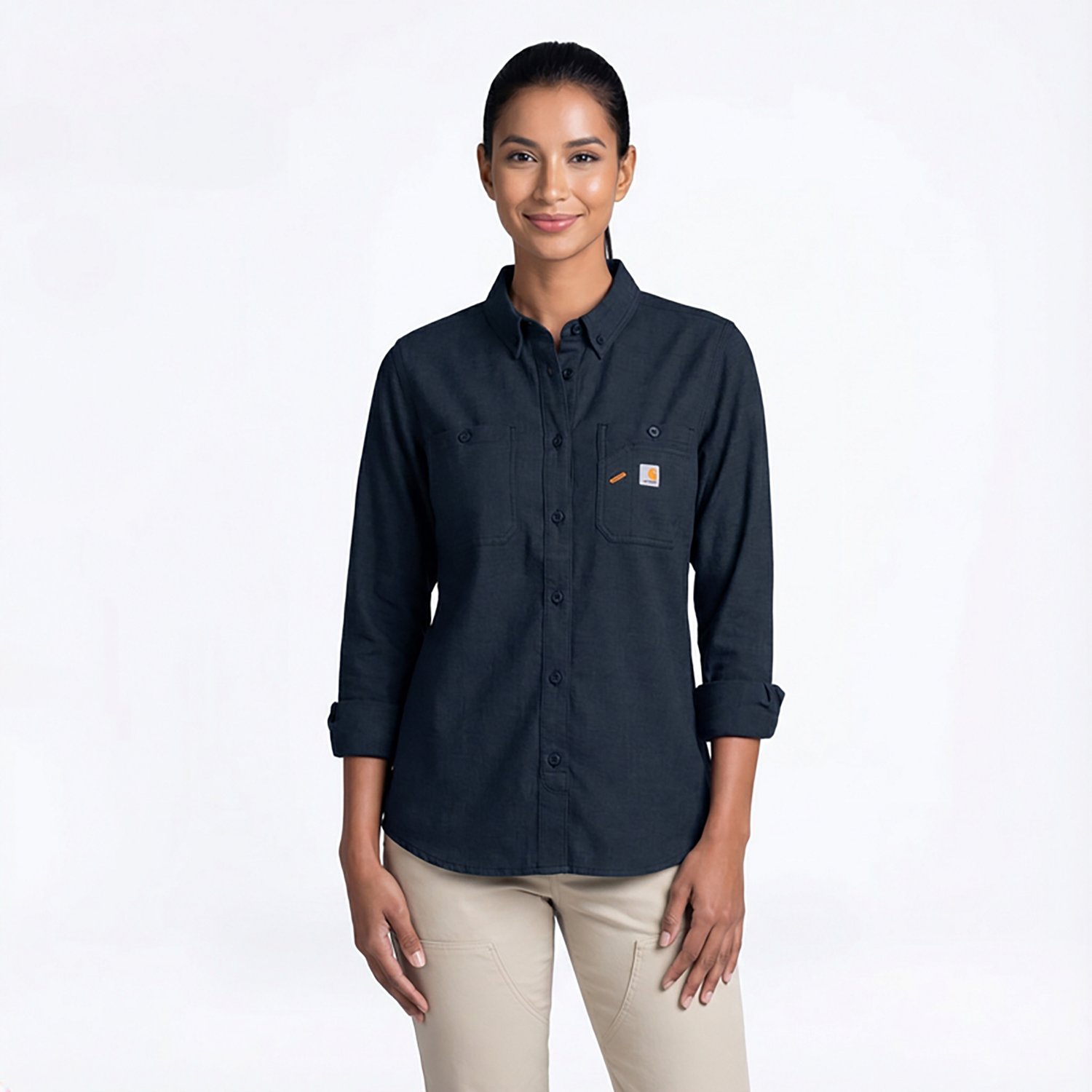 Carhartt Women's Flame Resistant Force Relaxed Fit Long Sleeve Shirt - view number 2
