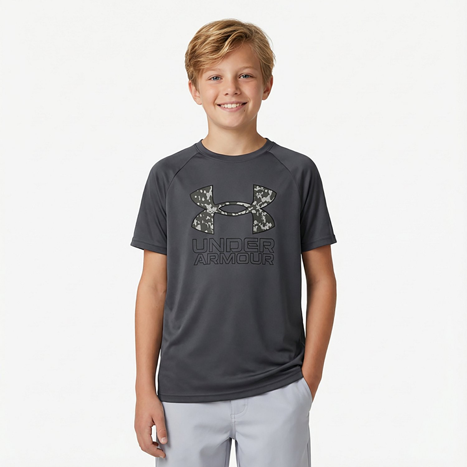 Under Armour Boys' Hybrid Printed Short Sleeve T-shirt                                                                           - view number 2