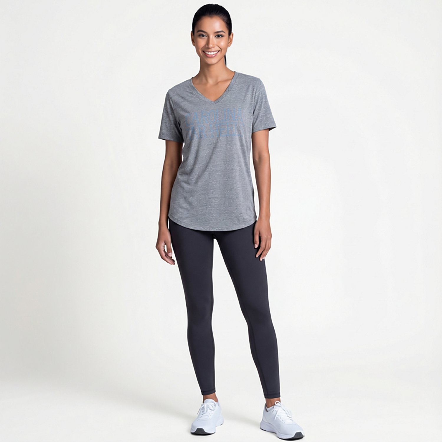 Three Square Women's University of North Carolina Chain-Stitch Startdust Knobi Graphic T-shirt