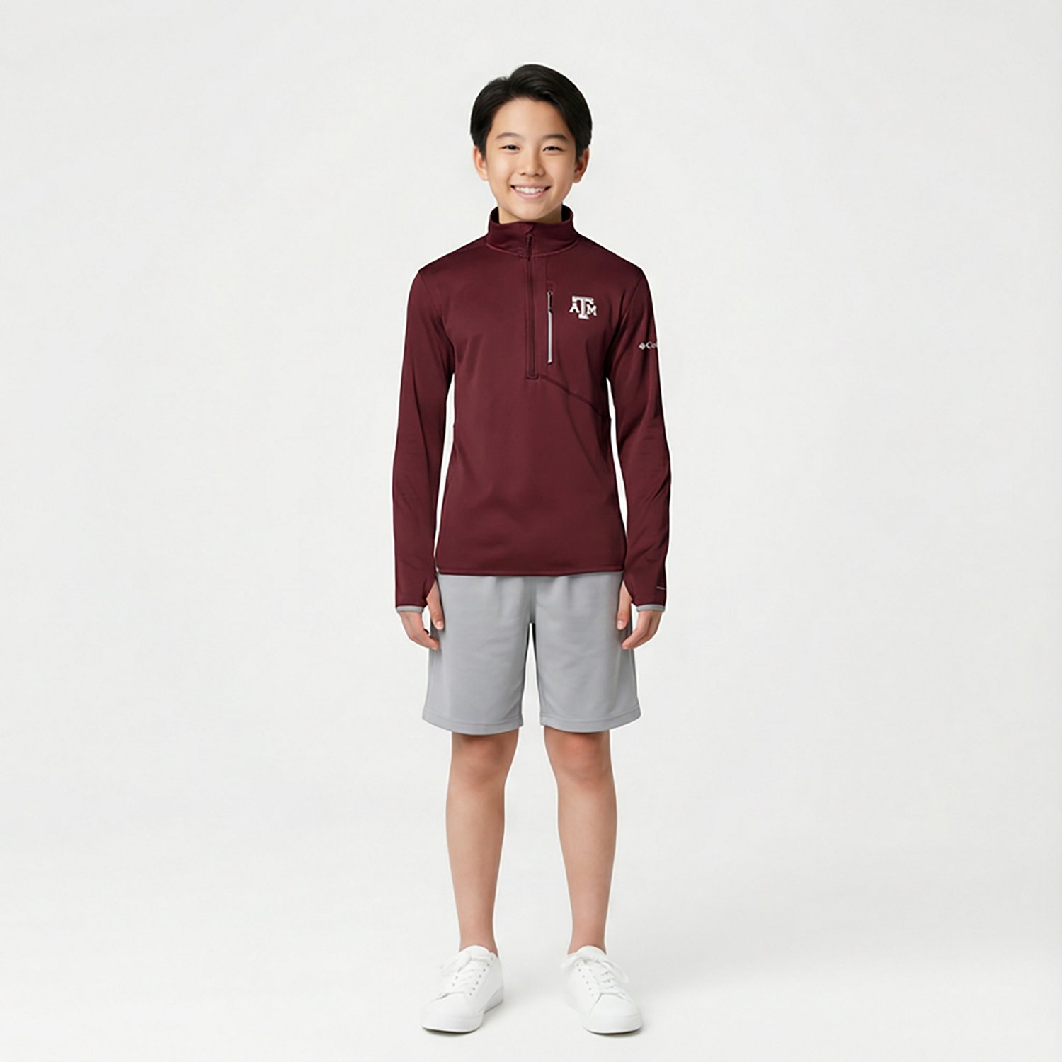 Columbia Texas AM Aggies Park View Grid Fleece Omni-Wick Half-Zip Jacket