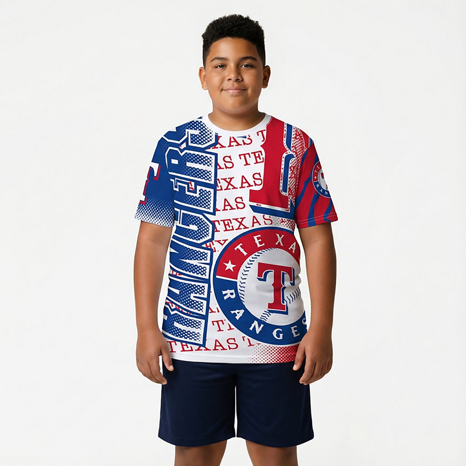 Outerstuff Youth 8-20 Rangers Impact Hit Sublimated Short Sleeve T-Shirt - view number 2