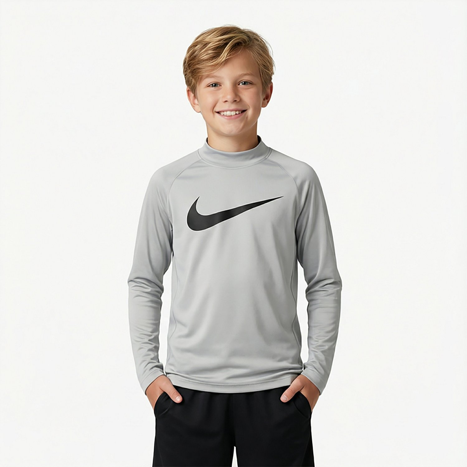 Nike Boys' Swim Multi-Logo Long Sleeve Hydroguard - view number 2