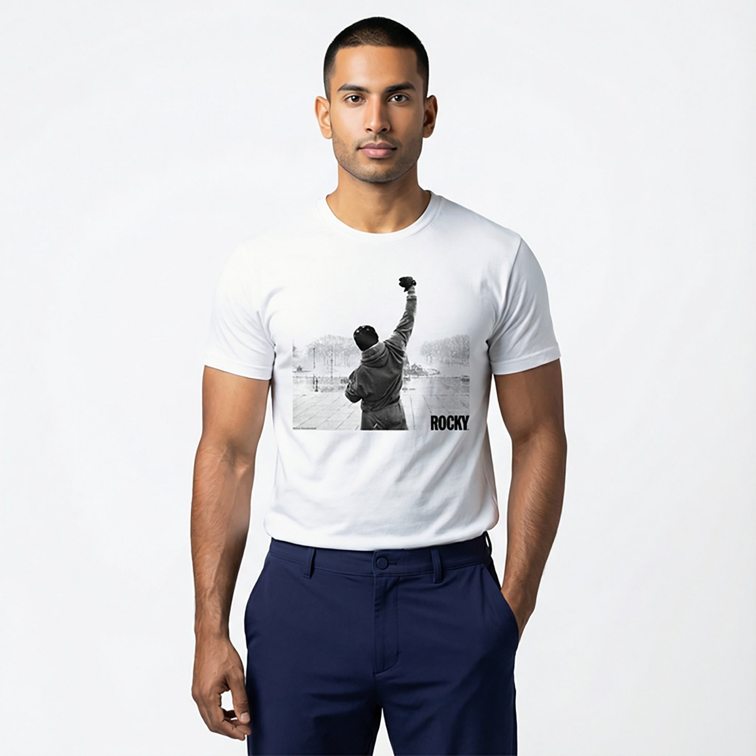 Mad Engine Rocky Men's Rocky Fist Poster Short Sleeve T-shirt - view number 2