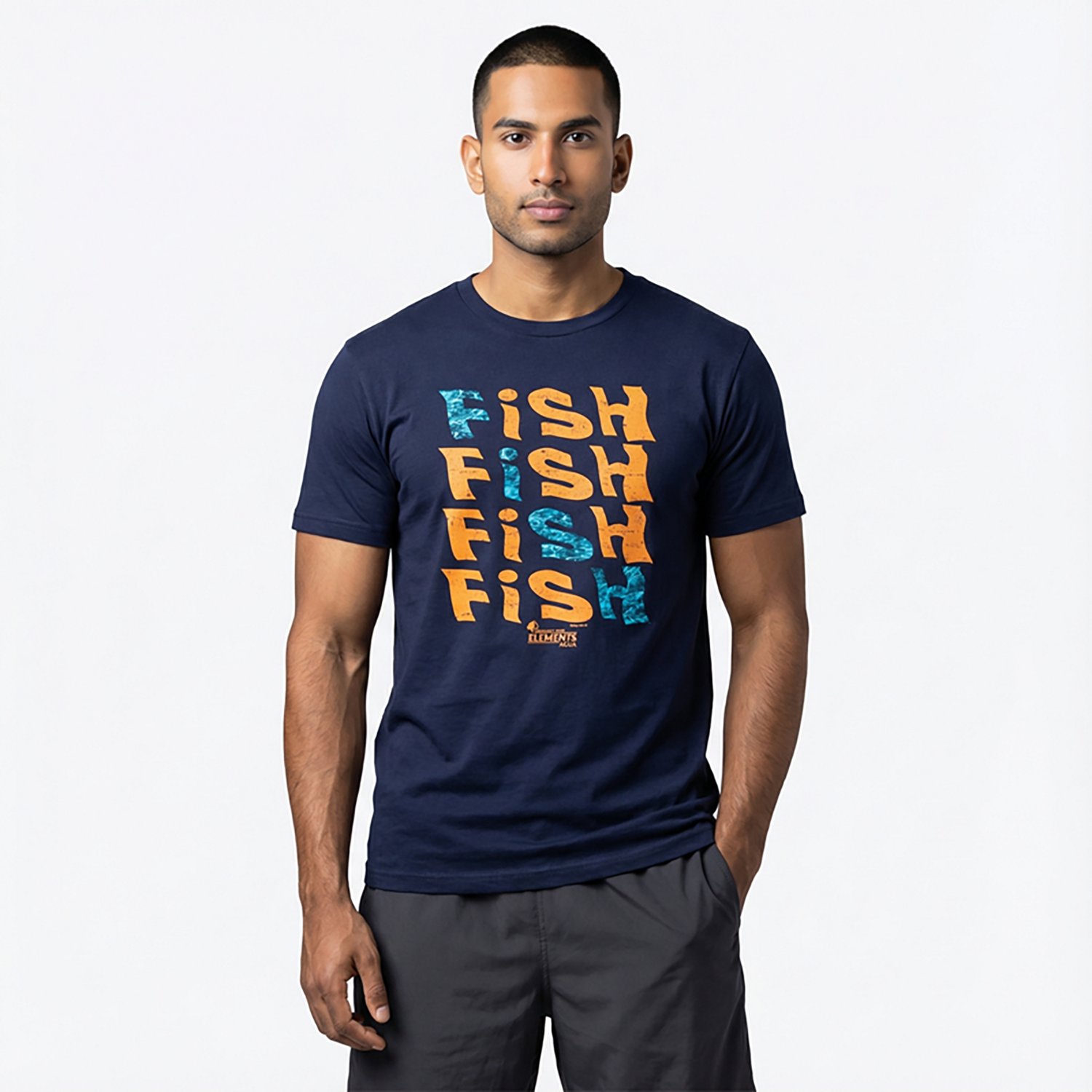 Mad Engine Mossy Oak Men's Here Fishy Fishy Short Sleeve T-shirt