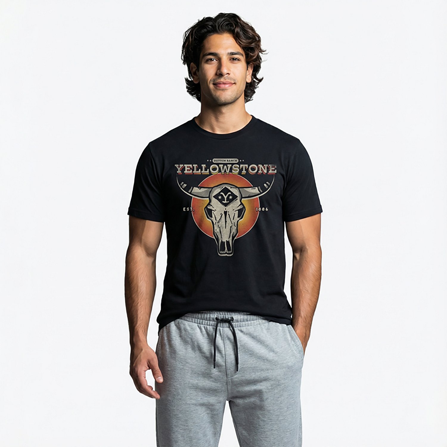 Mad Engine Yellowstone Men's Evergreen Dark Short Sleeve T-shirt