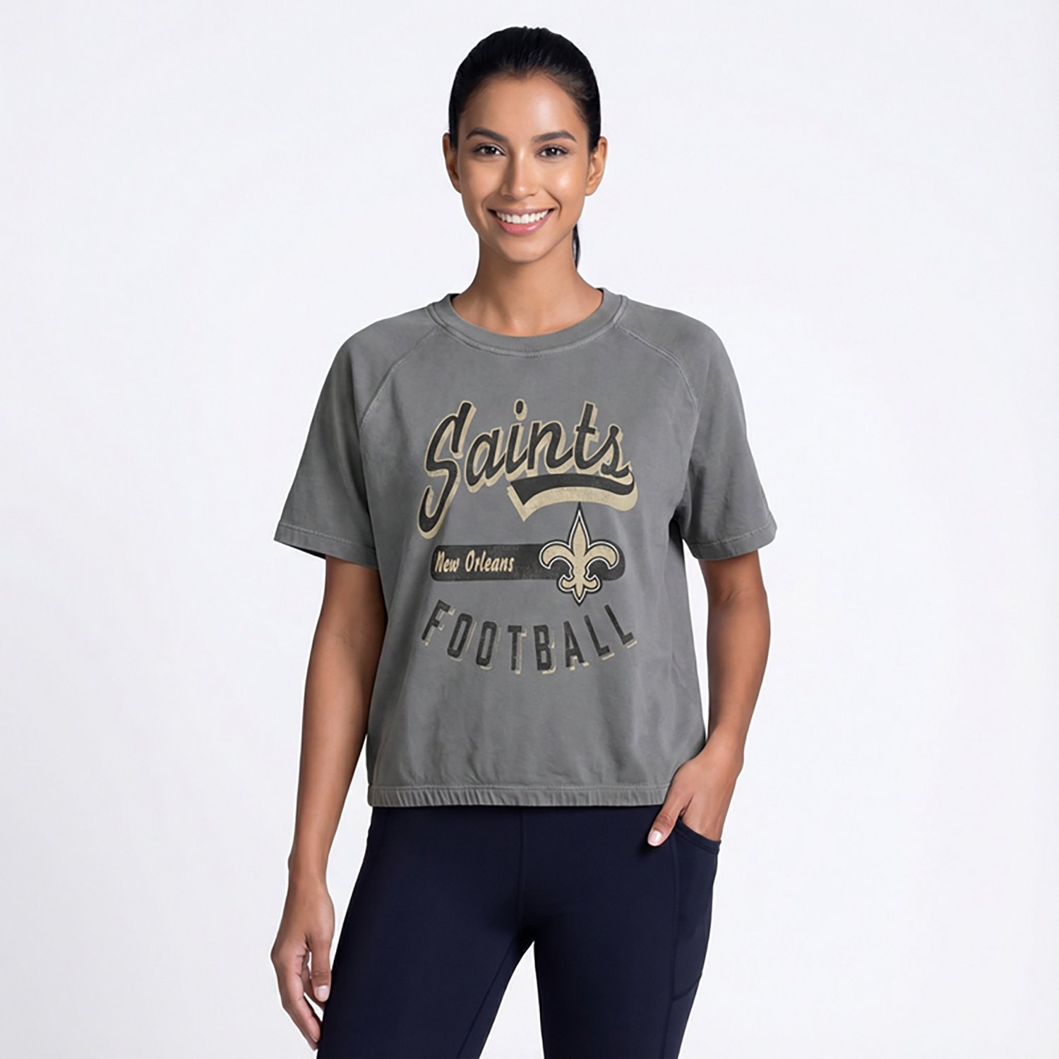 Outerstuff Women's New Orleans Saints Icebreaker Fashion Top - view number 2