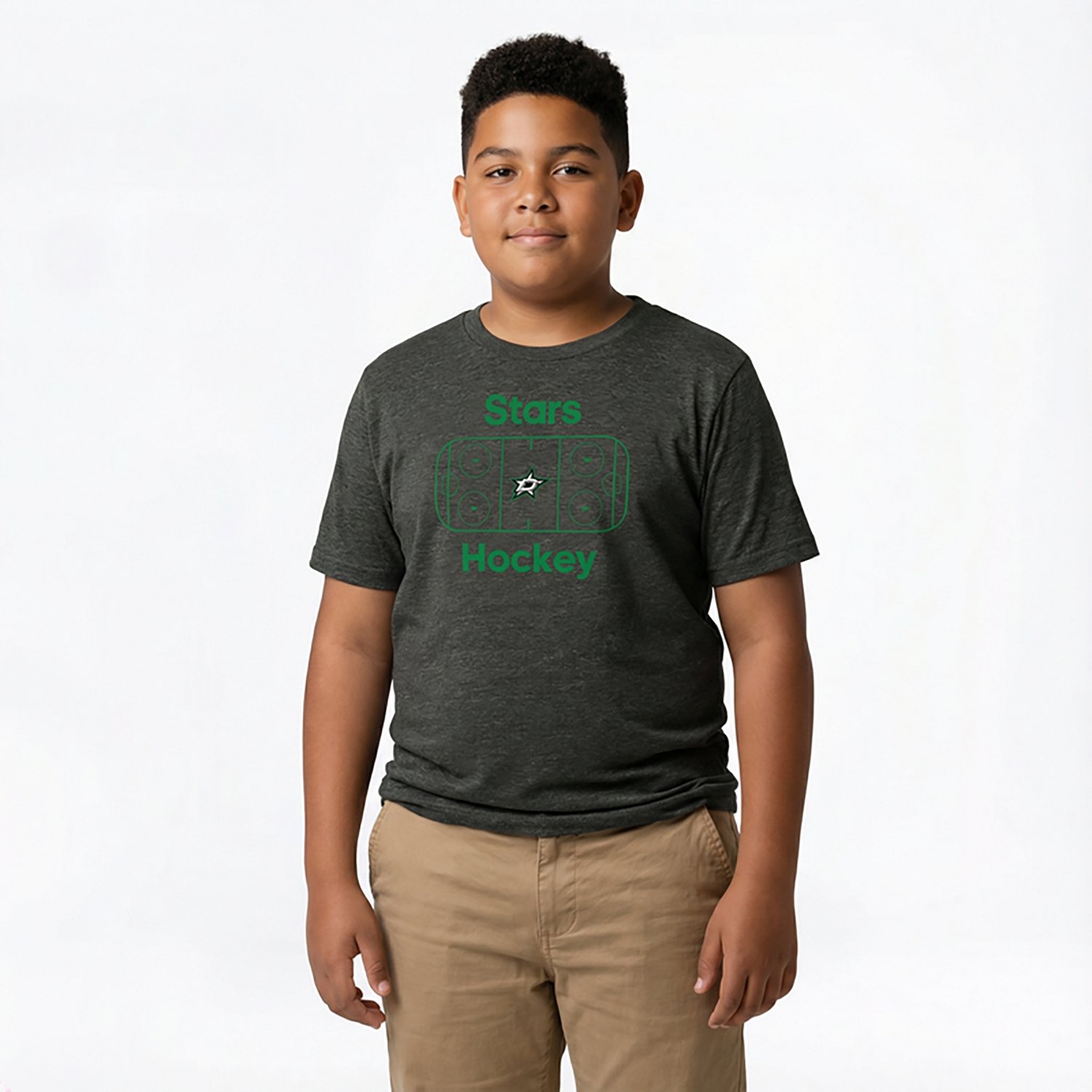 Outerstuff Boys' Dallas Stars Center Ice Tri-Blend Graphic T-shirt - view number 2
