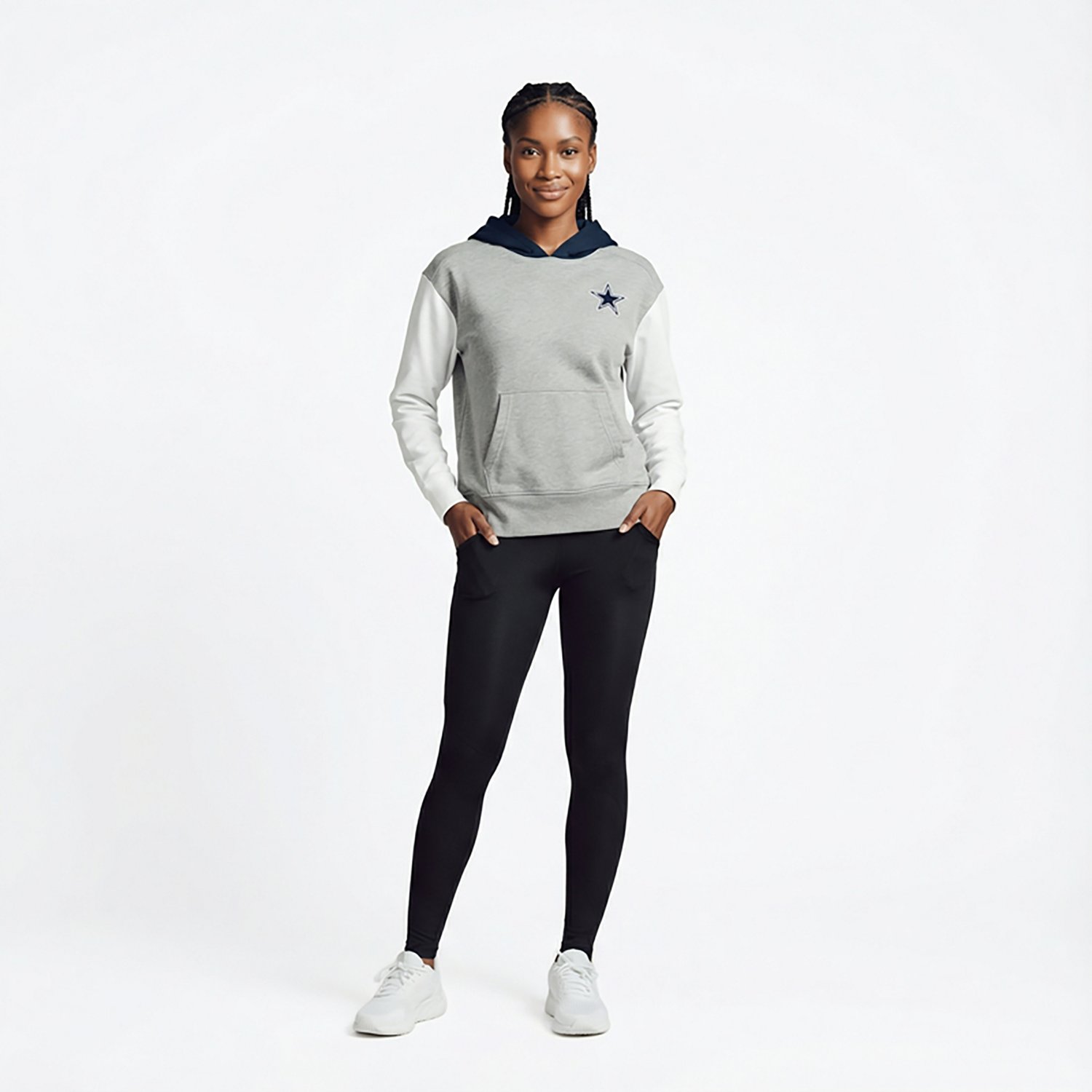 Lauren James Women's Dallas Cowboys Colorblock Long Sleeve Hoodie