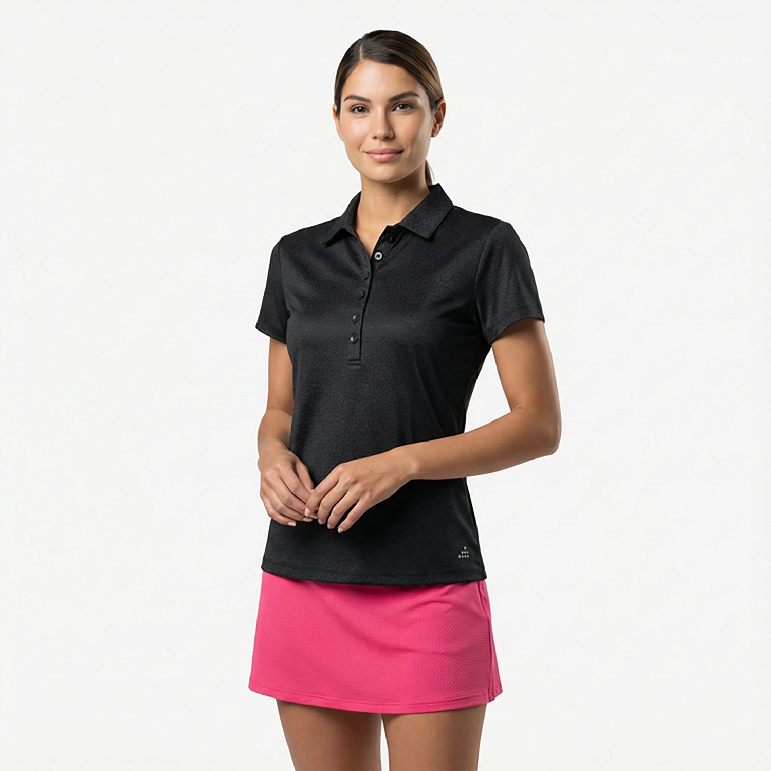 BCG Women's Tennis Textured Polo Shirt