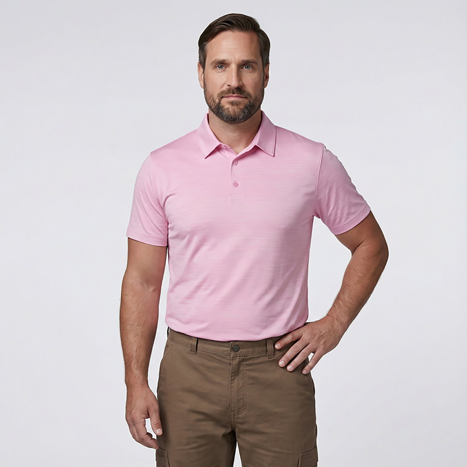 BCG Men's Golf Heather Polo Shirt - view number 2