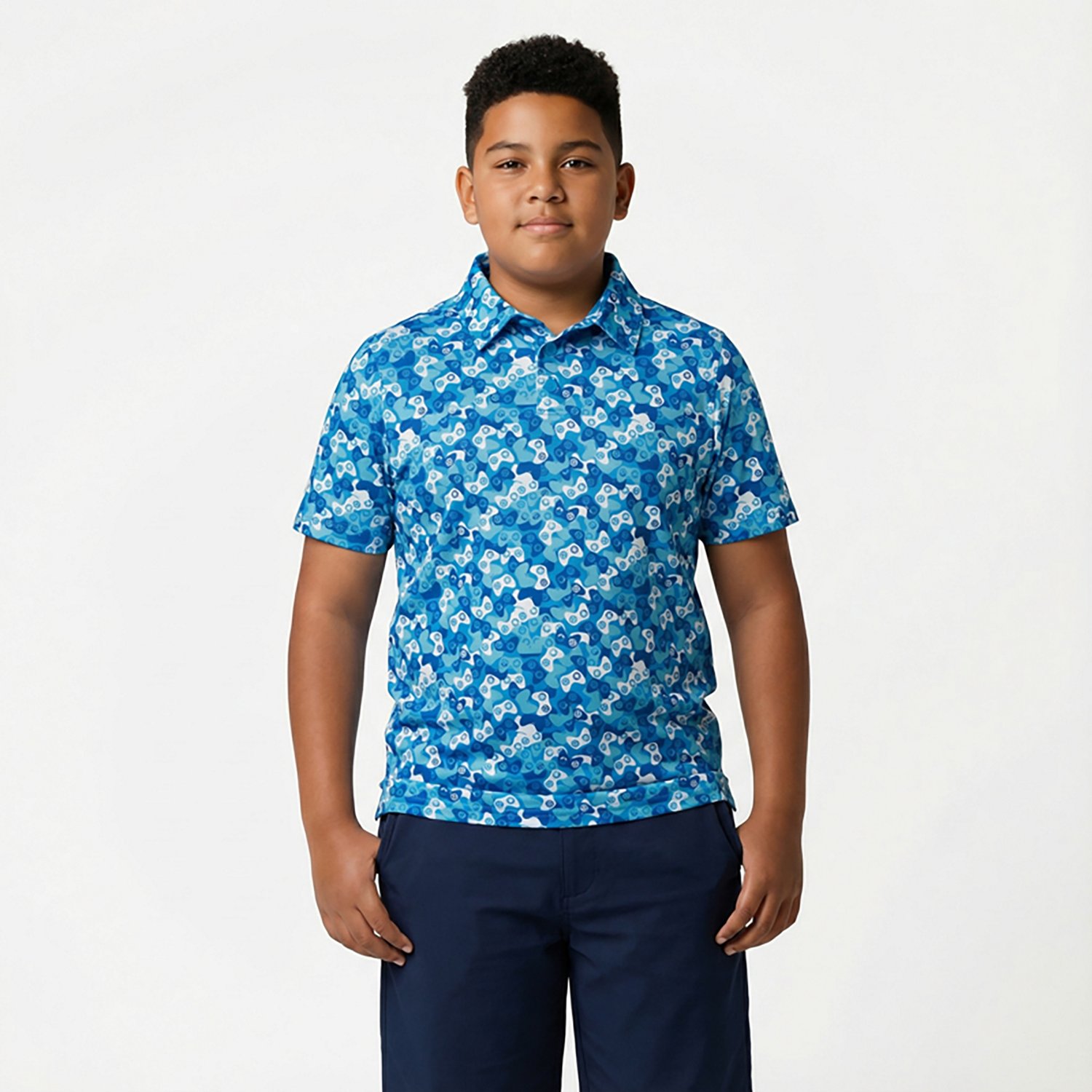 BCG Boys' Golf Gaming Camo Print Polo Shirt                                                                                      - view number 2