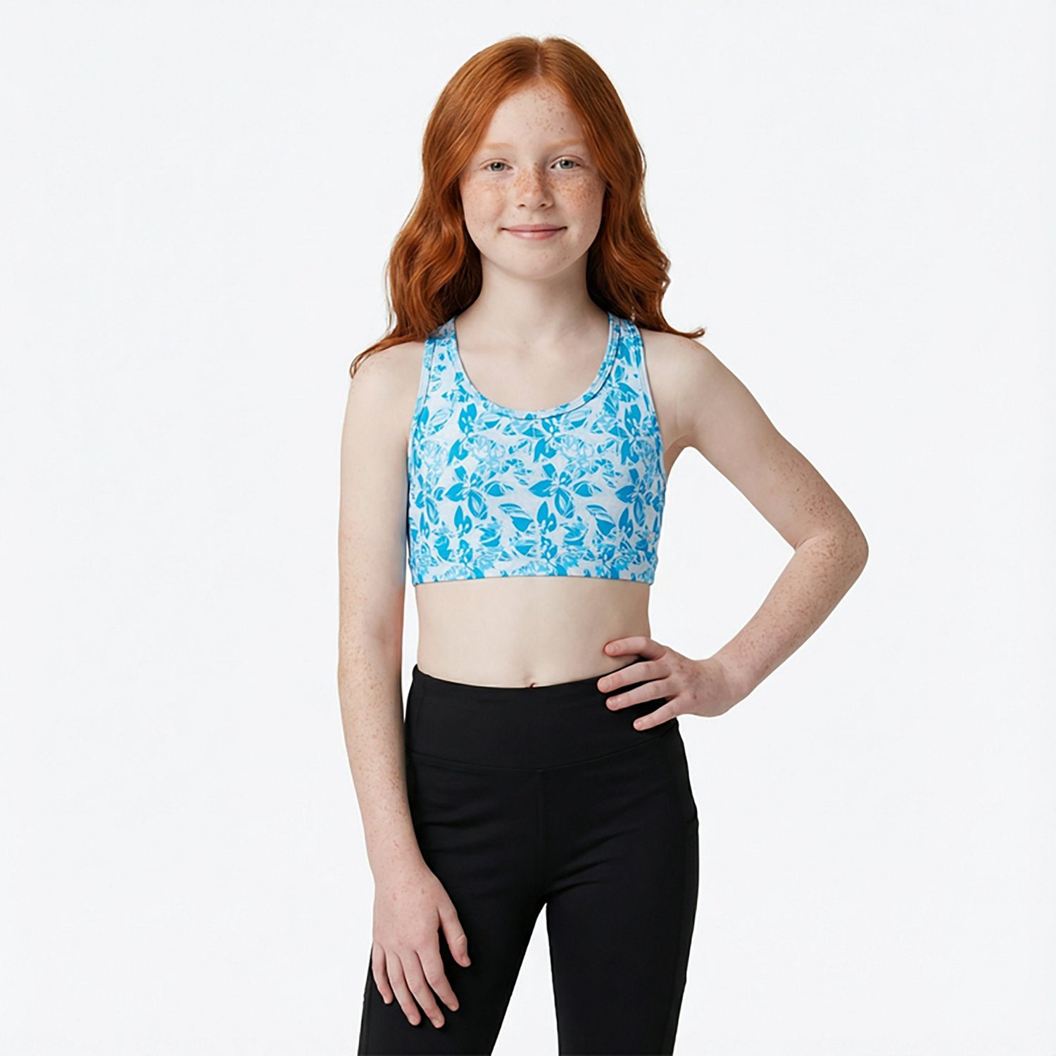 BCG Girls' Mesh Keyhole Printed Sports Bra                                                                                       - view number 2