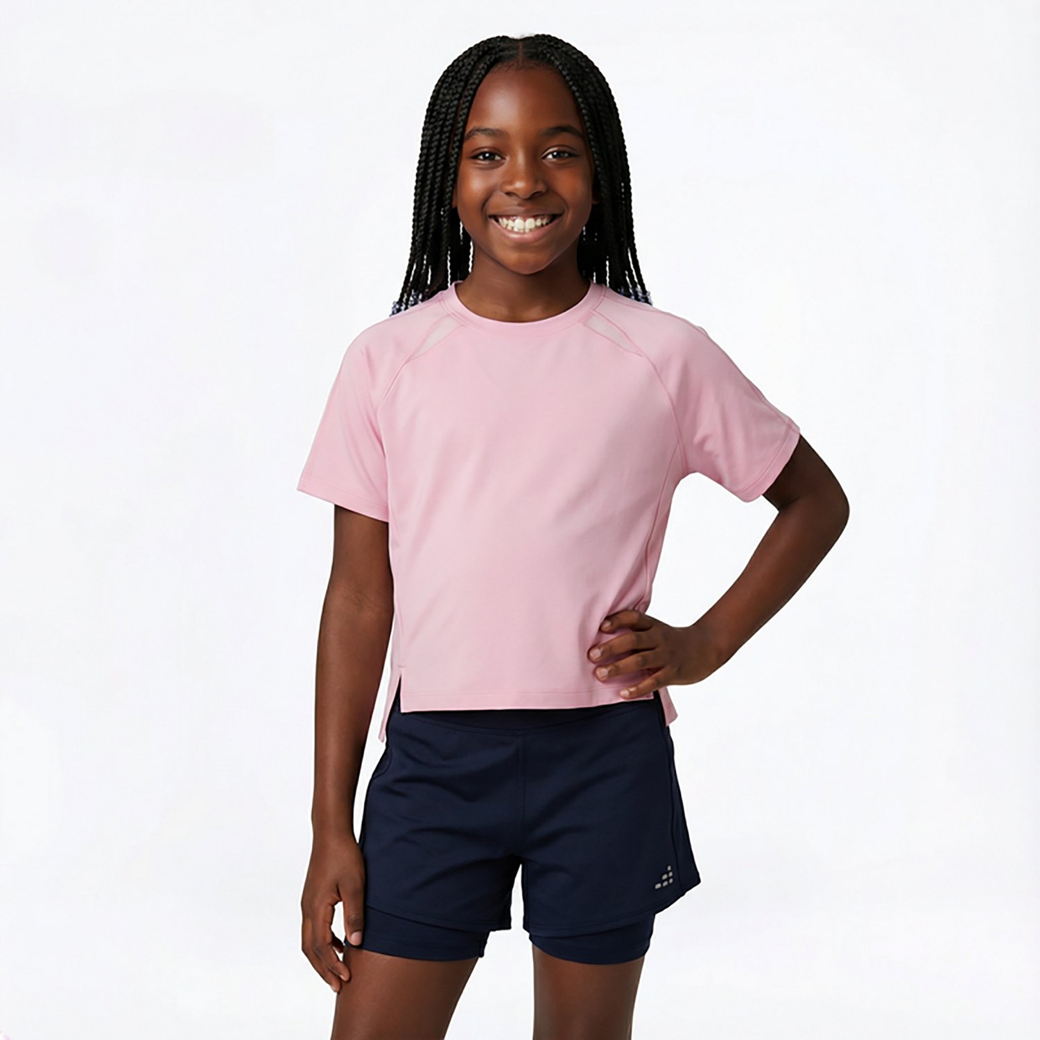 BCG Girls' Run Race Boxy Mesh Short Sleeve T-shirt                                                                               - view number 2