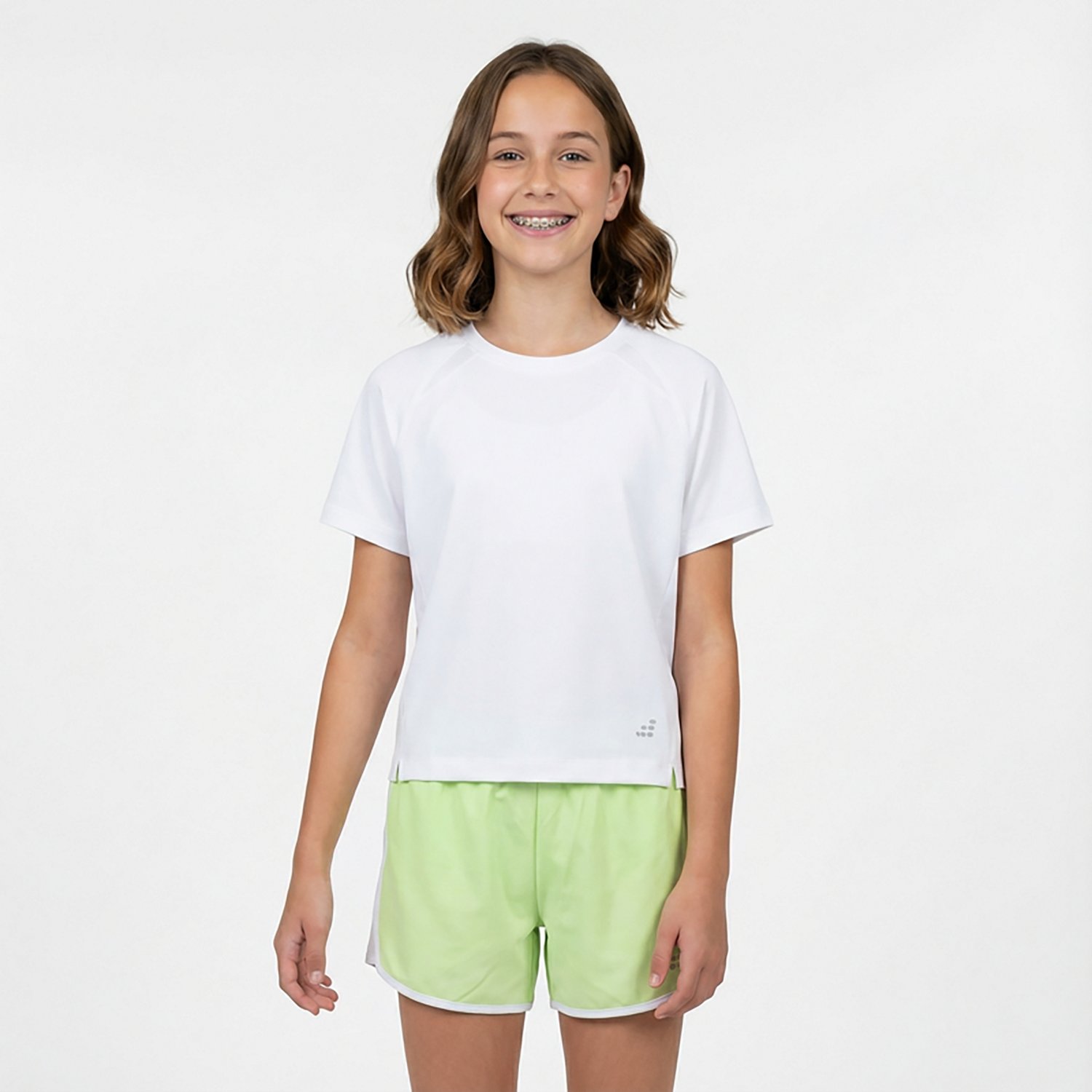 BCG Girls' Run Race Boxy Mesh Short Sleeve T-shirt